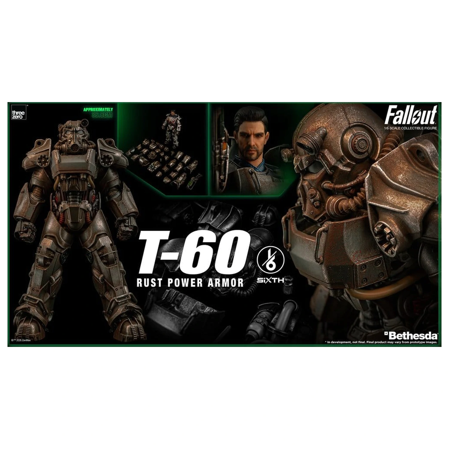 Fallout Akcijska figura 1/6 T-60 Rust Power Armor fotografija izdelka