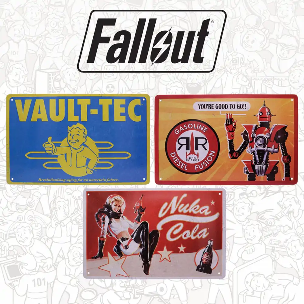 Fallout Pločevinaste Table - komplet 3 Brands fotografija izdelka