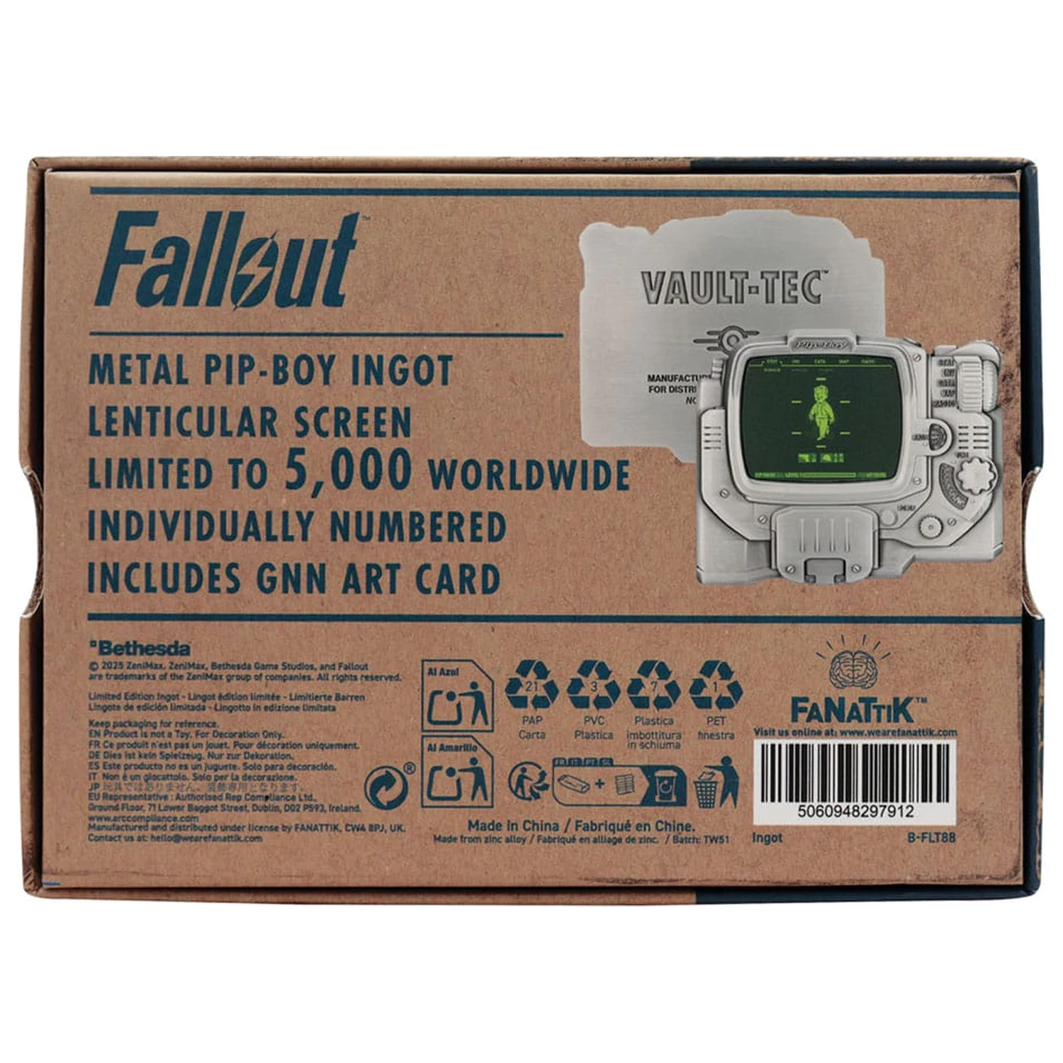 Fallout Zbirni ingot Pip-Boy Omejena izdaja fotografija izdelka