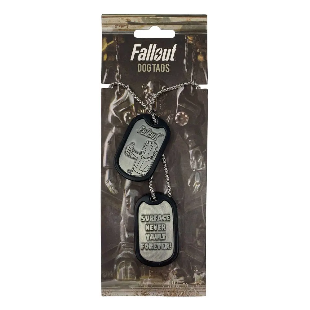 Fallout vojaške ploščice z kroglično verižico Logo fotografija izdelka