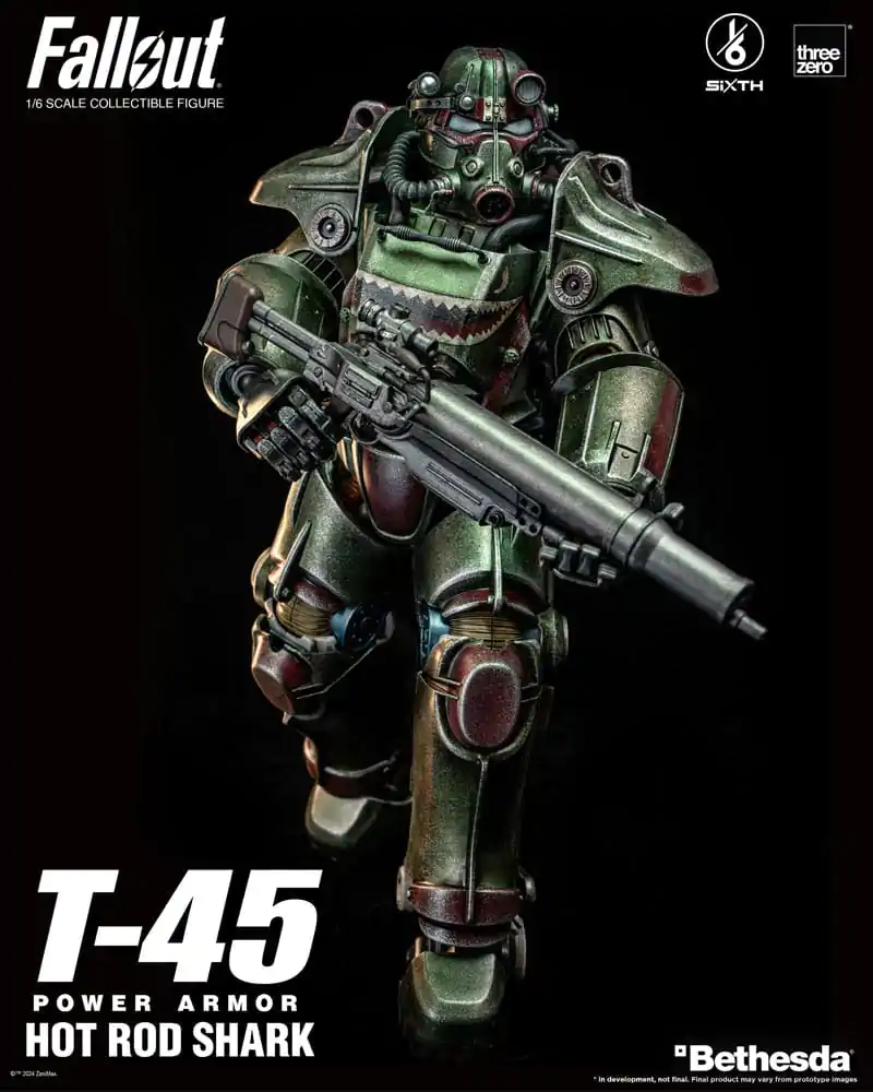 Fallout FigZero akcijska figura 1/6 T-45 Hot Rod Shark Power Armor 37 cm fotografija izdelka