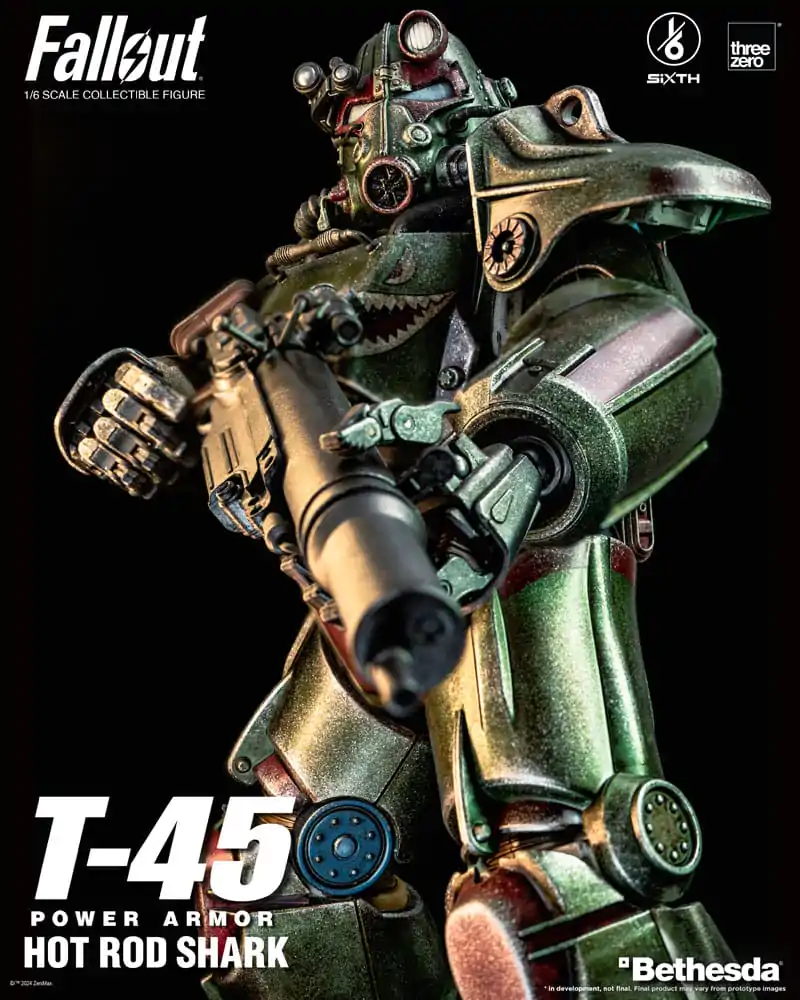 Fallout FigZero akcijska figura 1/6 T-45 Hot Rod Shark Power Armor 37 cm fotografija izdelka