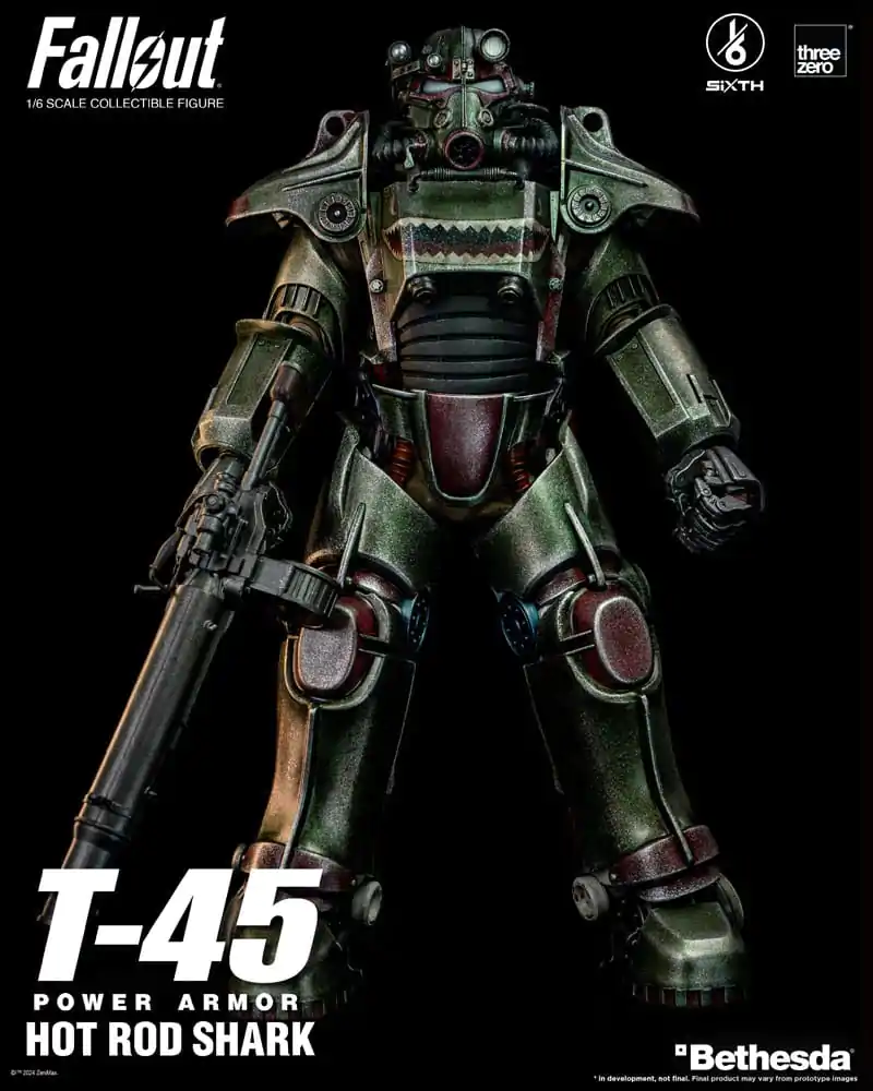 Fallout FigZero akcijska figura 1/6 T-45 Hot Rod Shark Power Armor 37 cm fotografija izdelka