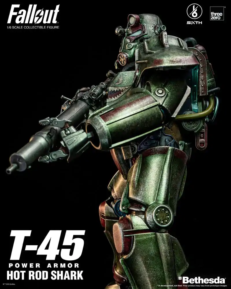 Fallout FigZero akcijska figura 1/6 T-45 Hot Rod Shark Power Armor 37 cm fotografija izdelka