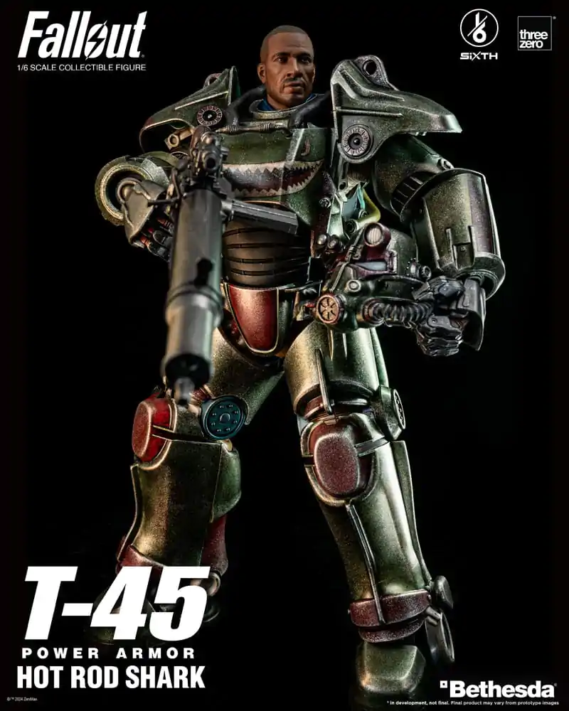 Fallout FigZero akcijska figura 1/6 T-45 Hot Rod Shark Power Armor 37 cm fotografija izdelka