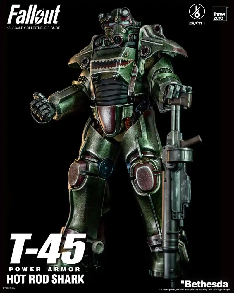 Fallout FigZero akcijska figura 1/6 T-45 Hot Rod Shark Power Armor 37 cm fotografija izdelka