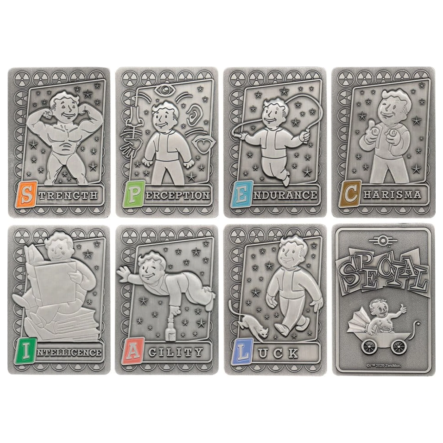 Fallout Ingots with Album S.P.E.C.I.A.L. Album zbiralca kartice Perk fotografija izdelka