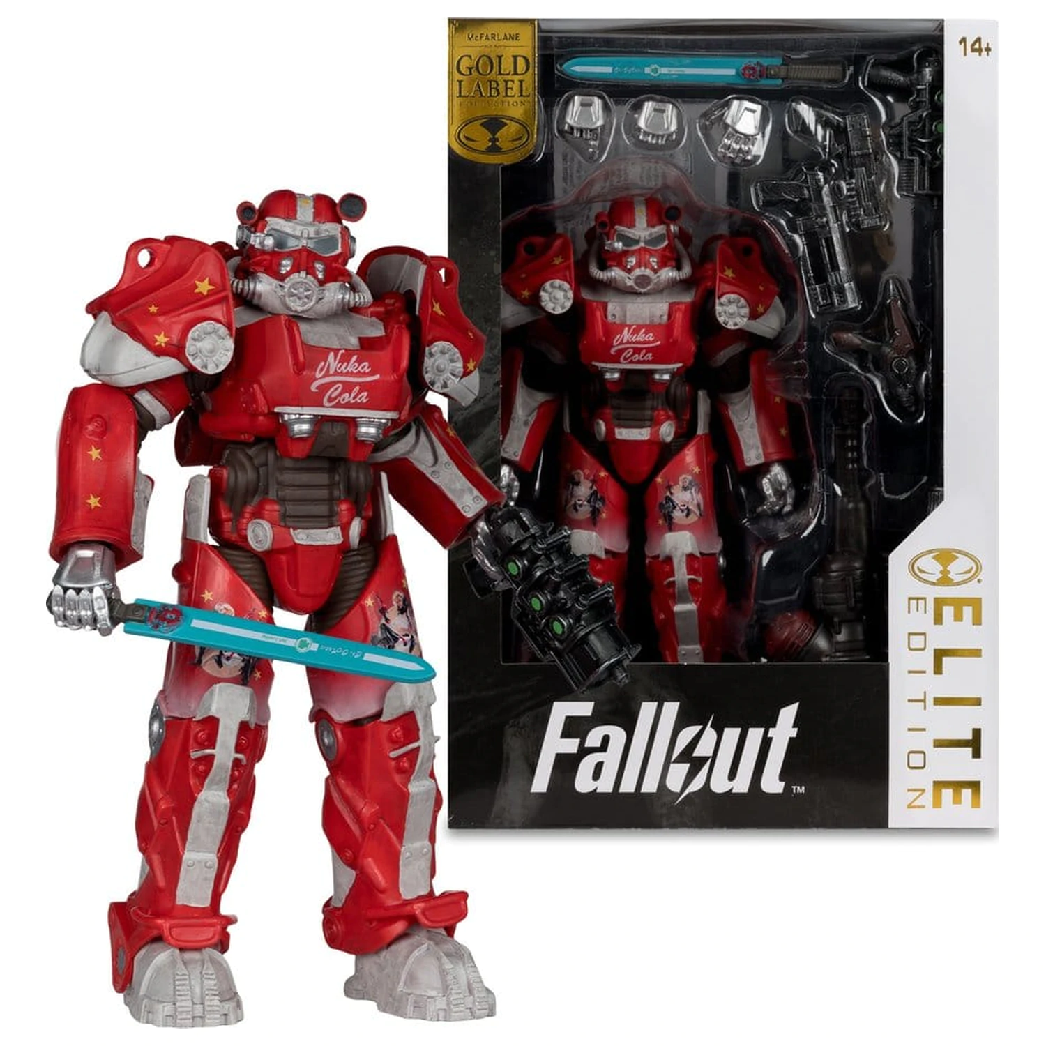 Fallout McFarlane Elite Edition Akcijska figura Fallout 76 Nuka Cola T-60 (Gold Label) 19 cm fotografija izdelka