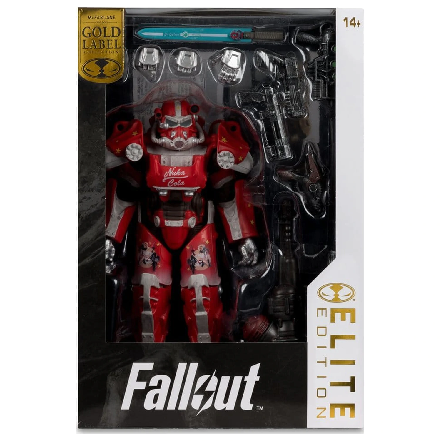 Fallout McFarlane Elite Edition Akcijska figura Fallout 76 Nuka Cola T-60 (Gold Label) 19 cm fotografija izdelka