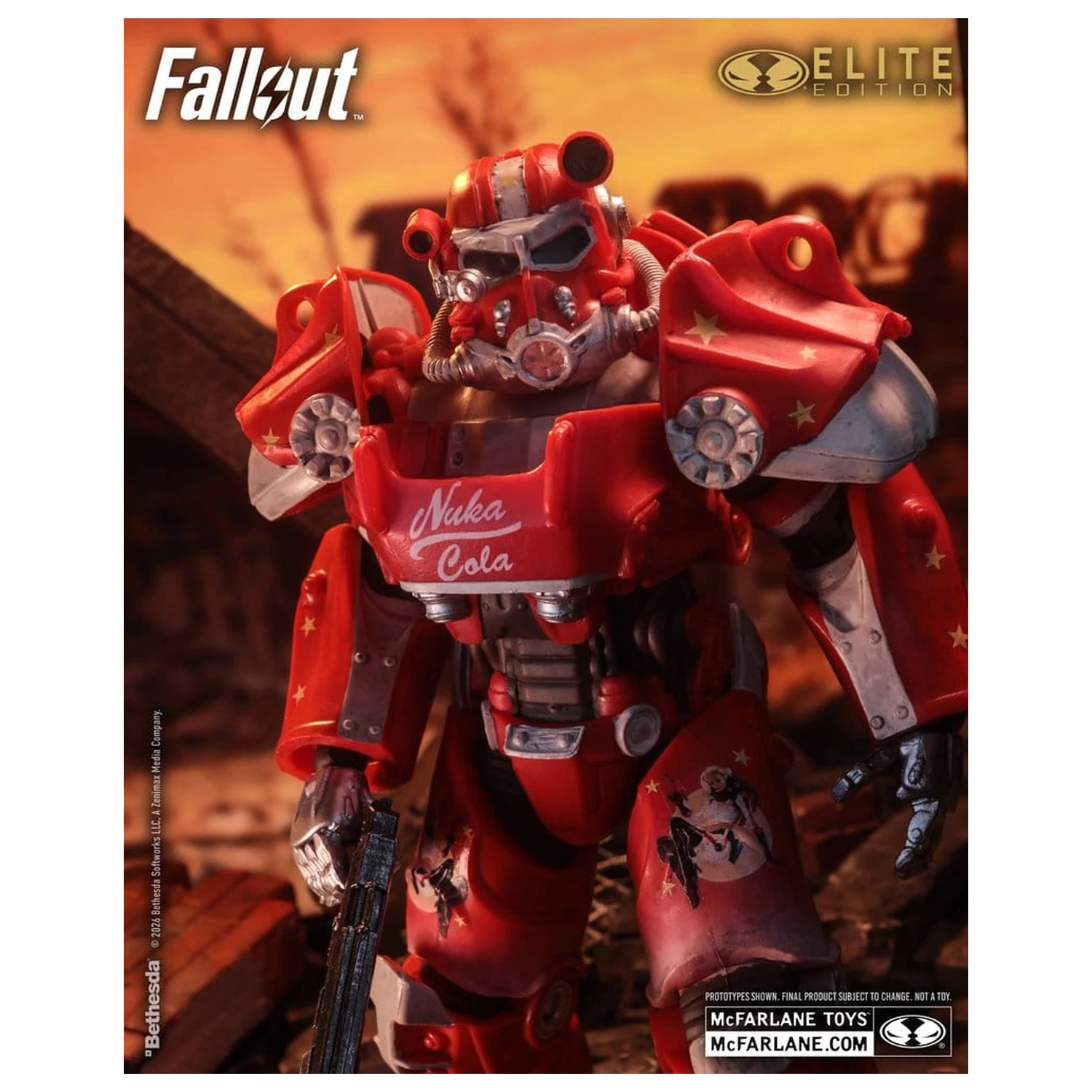 Fallout McFarlane Elite Edition Akcijska figura Fallout 76 Nuka Cola T-60 (Gold Label) 19 cm fotografija izdelka
