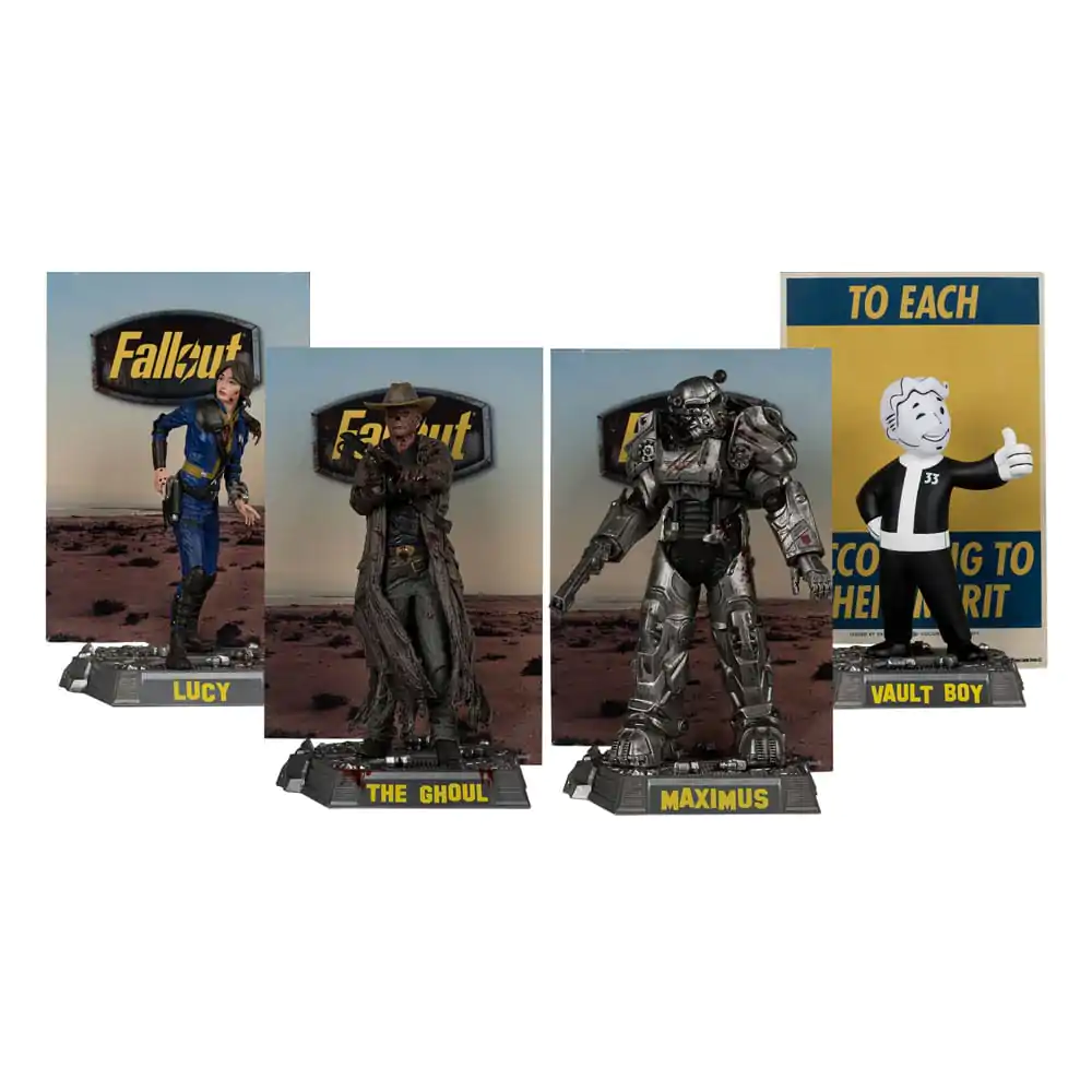 Fallout Movie Maniacs PVC Kip 4-Pack Lucy, Maximus, The Ghoul & Vault Boy 15 cm fotografija izdelka