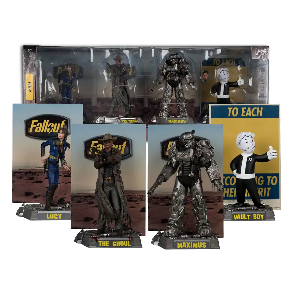 Fallout Movie Maniacs PVC Kip 4-Pack Lucy, Maximus, The Ghoul & Vault Boy 15 cm fotografija izdelka