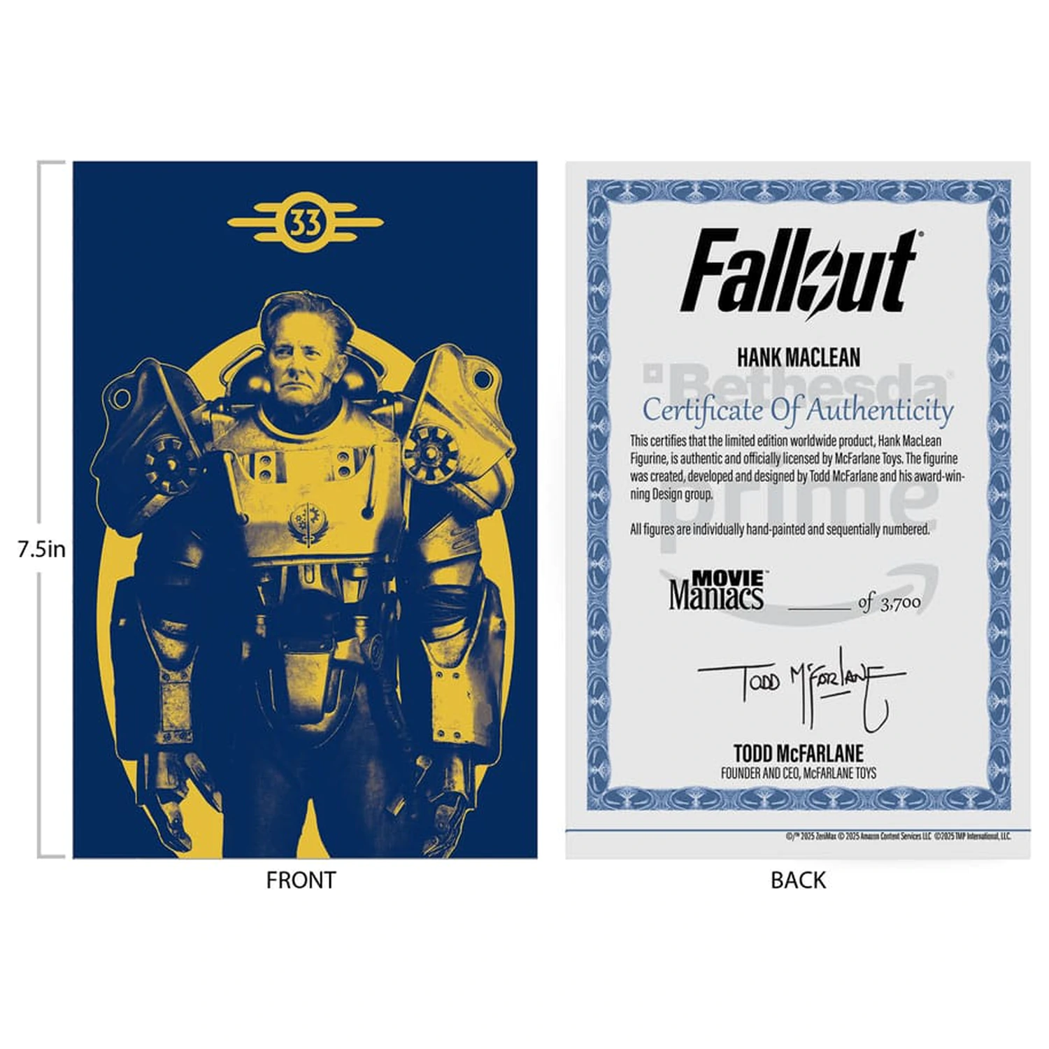 Fallout Movie Maniacs akcijska figurica Hank Maclean (Season 2) (Red Platinum Edition) 17 cm fotografija izdelka