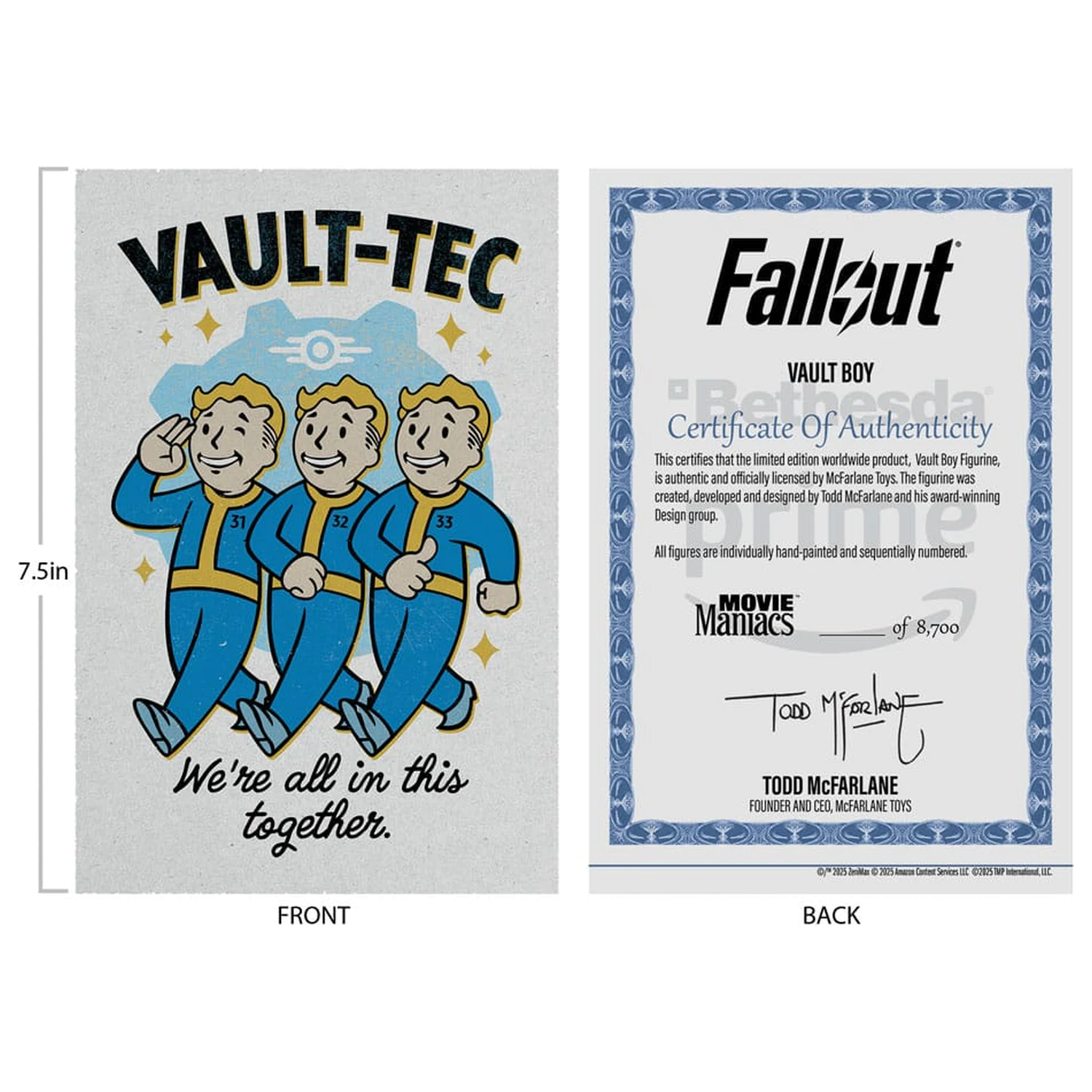Fallout Movie Maniacs akcijska figura Vault Boy Version 1 14 cm fotografija izdelka