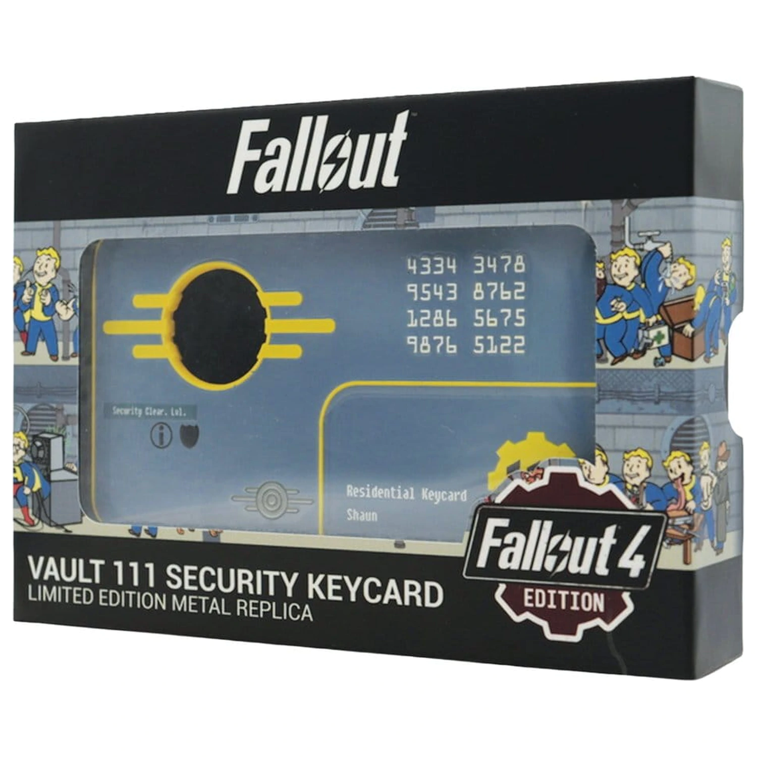 Fallout Replika varnostne kartice Trezorja 111 omejena izdaja 11 cm fotografija izdelka