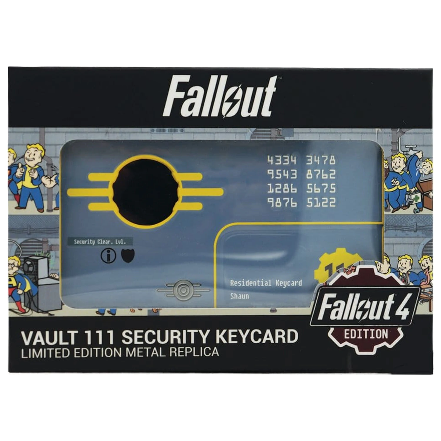 Fallout Replika varnostne kartice Trezorja 111 omejena izdaja 11 cm fotografija izdelka