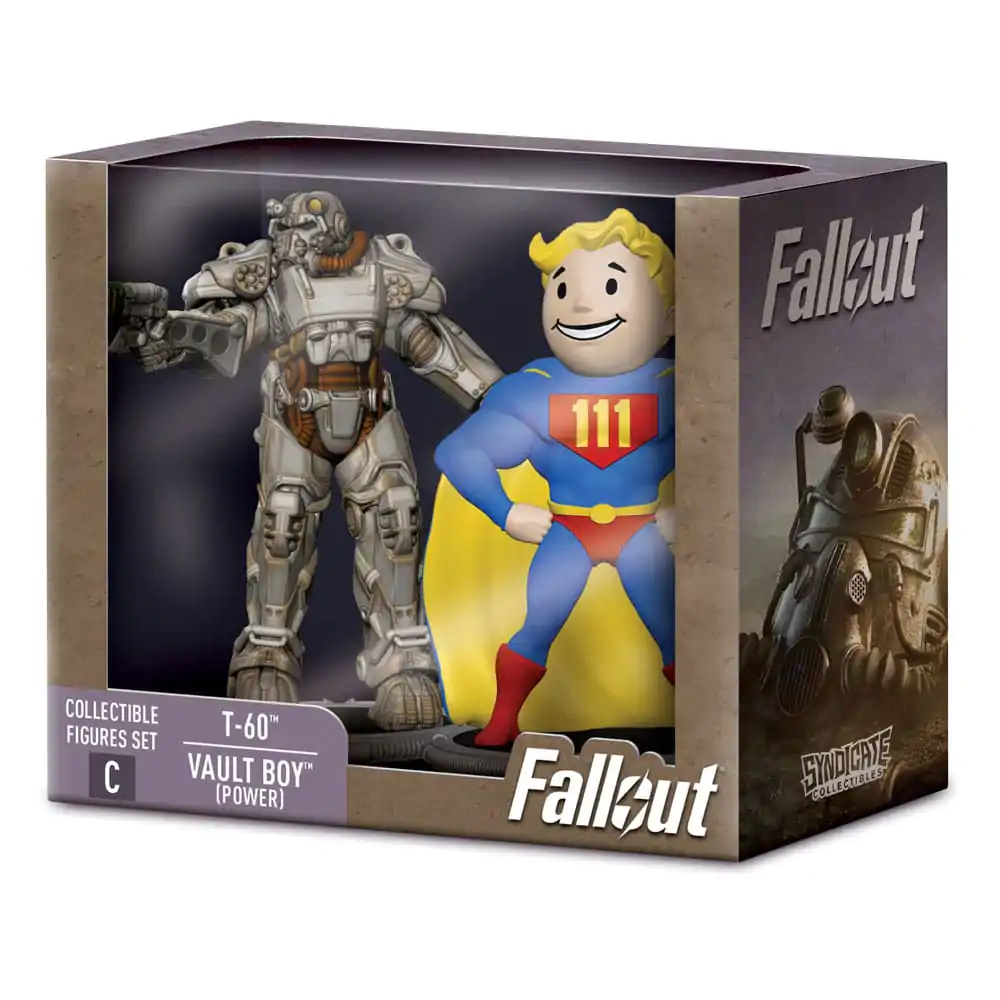 Fallout Mini Figure 2-Pack Set C T-60 & Vault Boy (Power) 7 cm fotografija izdelka