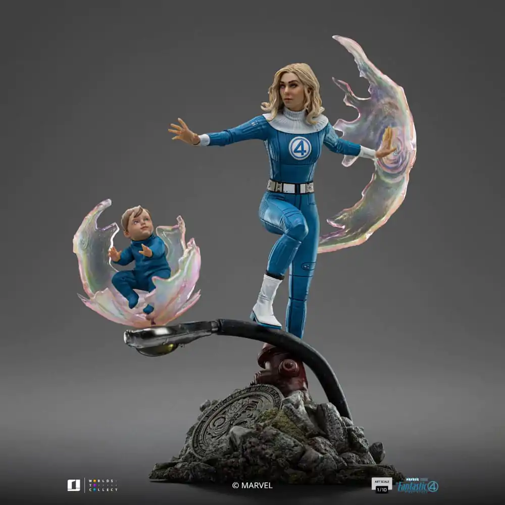 Fantastic Four Art Scale Kip 1/10 Invisible Woman and Franklin 28 cm fotografija izdelka