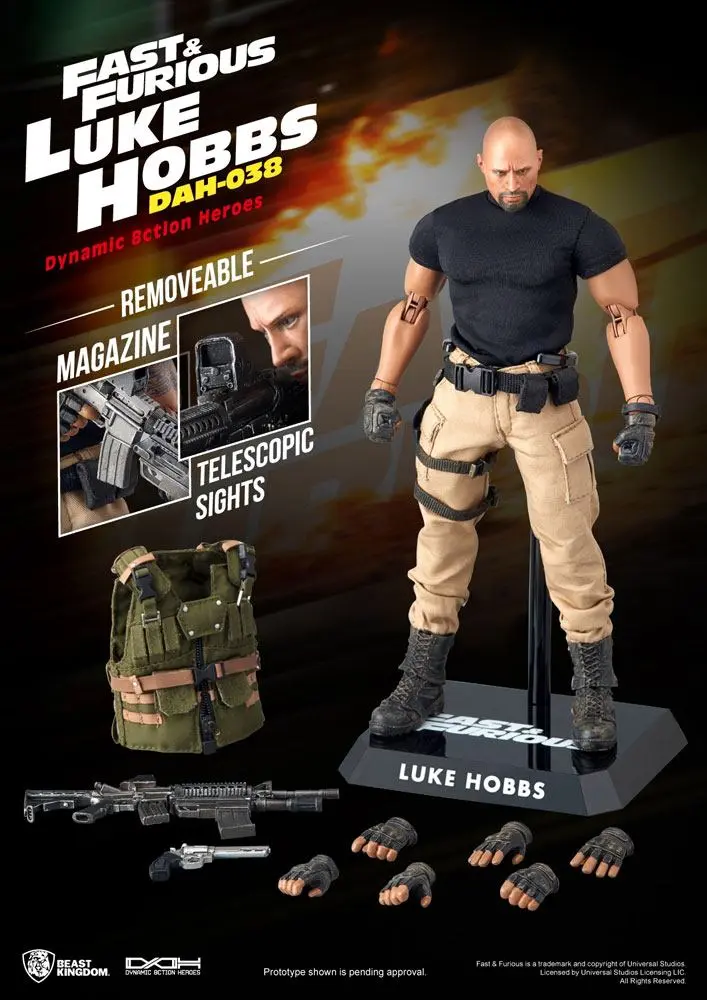 Fast & Furious Dynamic 8ction Heroes akcijska figura 1/9 Luke Hobbs 21 cm fotografija izdelka