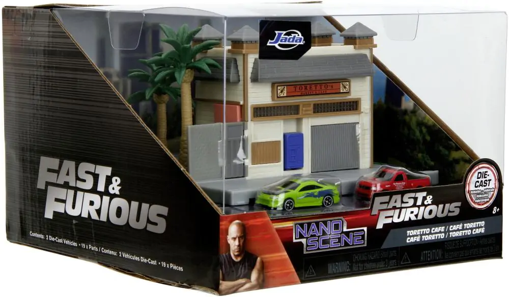 Fast & Furious Nano Metalfigs Nano Scene Toretto´s Café - nano figurice iz kovine fotografija izdelka