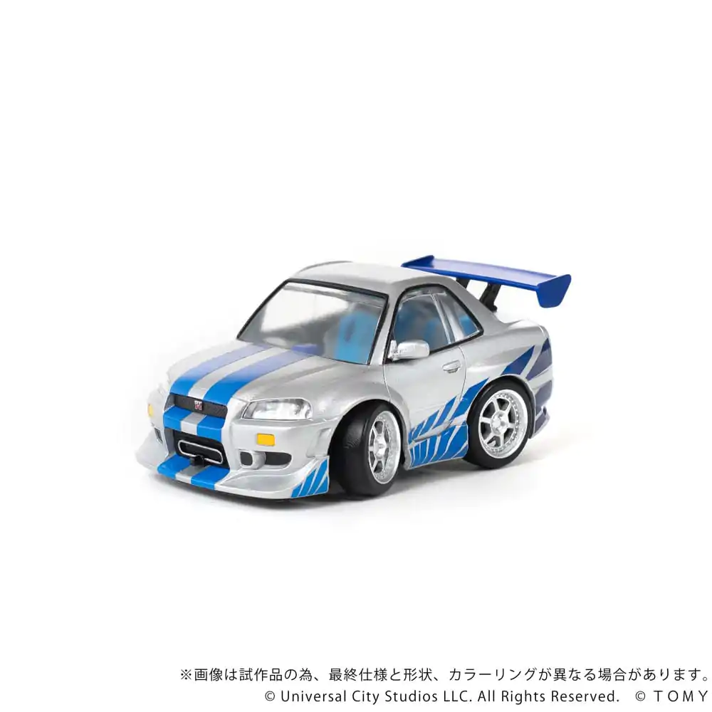 Fast & Furious Q-Village vozilo z minifiguro Nissan Skyline GT-R (R34) 9 cm fotografija izdelka