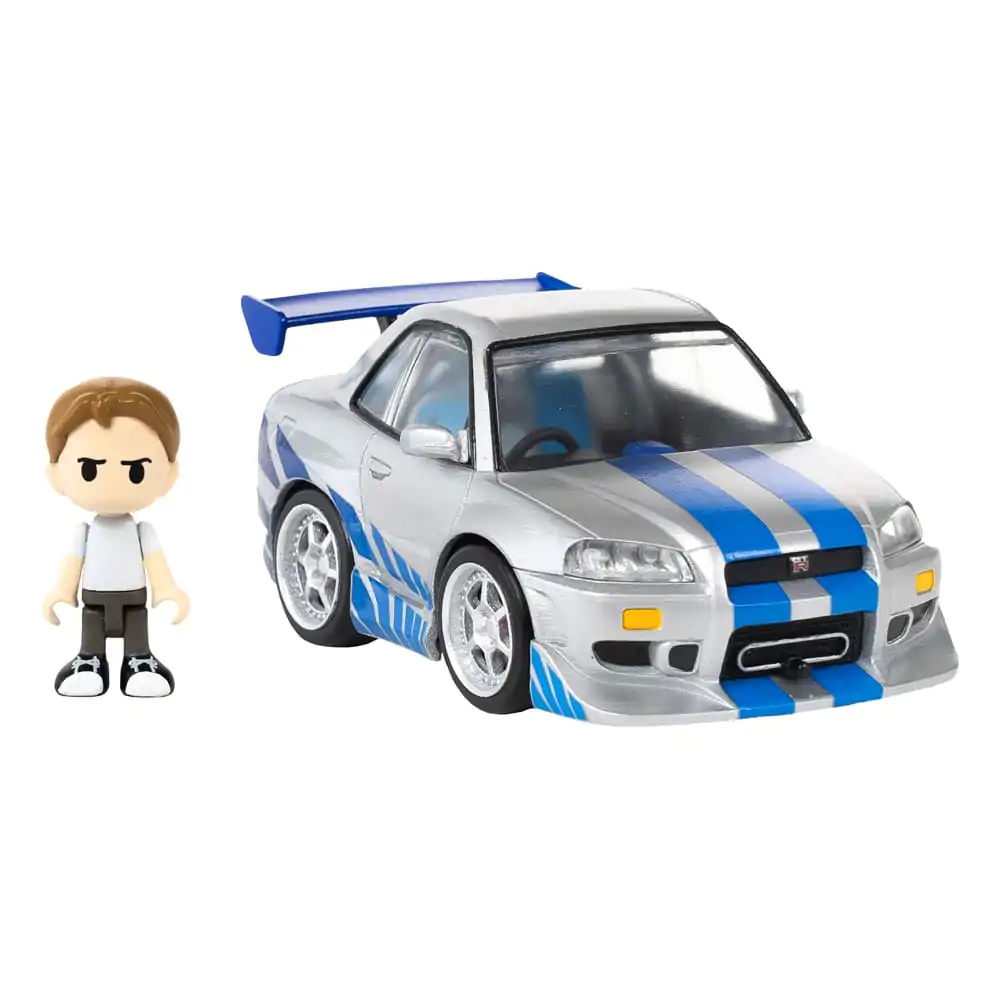 Fast & Furious Q-Village vozilo z minifiguro Nissan Skyline GT-R (R34) 9 cm fotografija izdelka