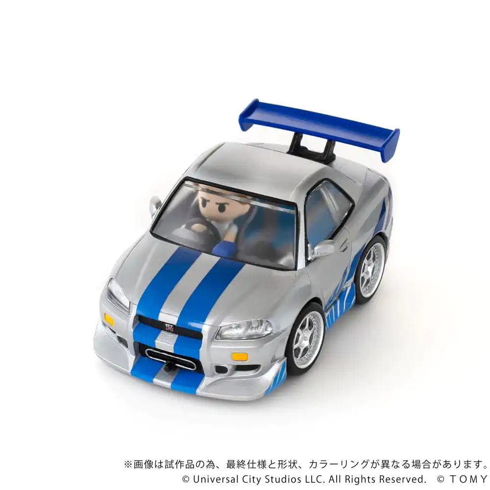 Fast & Furious Q-Village vozilo z minifiguro Nissan Skyline GT-R (R34) 9 cm fotografija izdelka