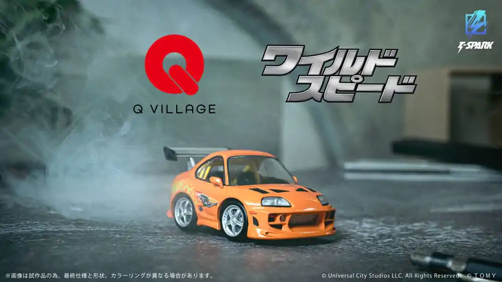Fast & Furious Q-Village Vozilo z mini figuro Toyota Supra JZA80 9 cm fotografija izdelka