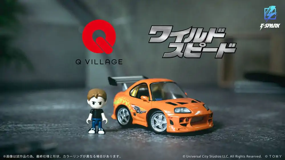 Fast & Furious Q-Village Vozilo z mini figuro Toyota Supra JZA80 9 cm fotografija izdelka