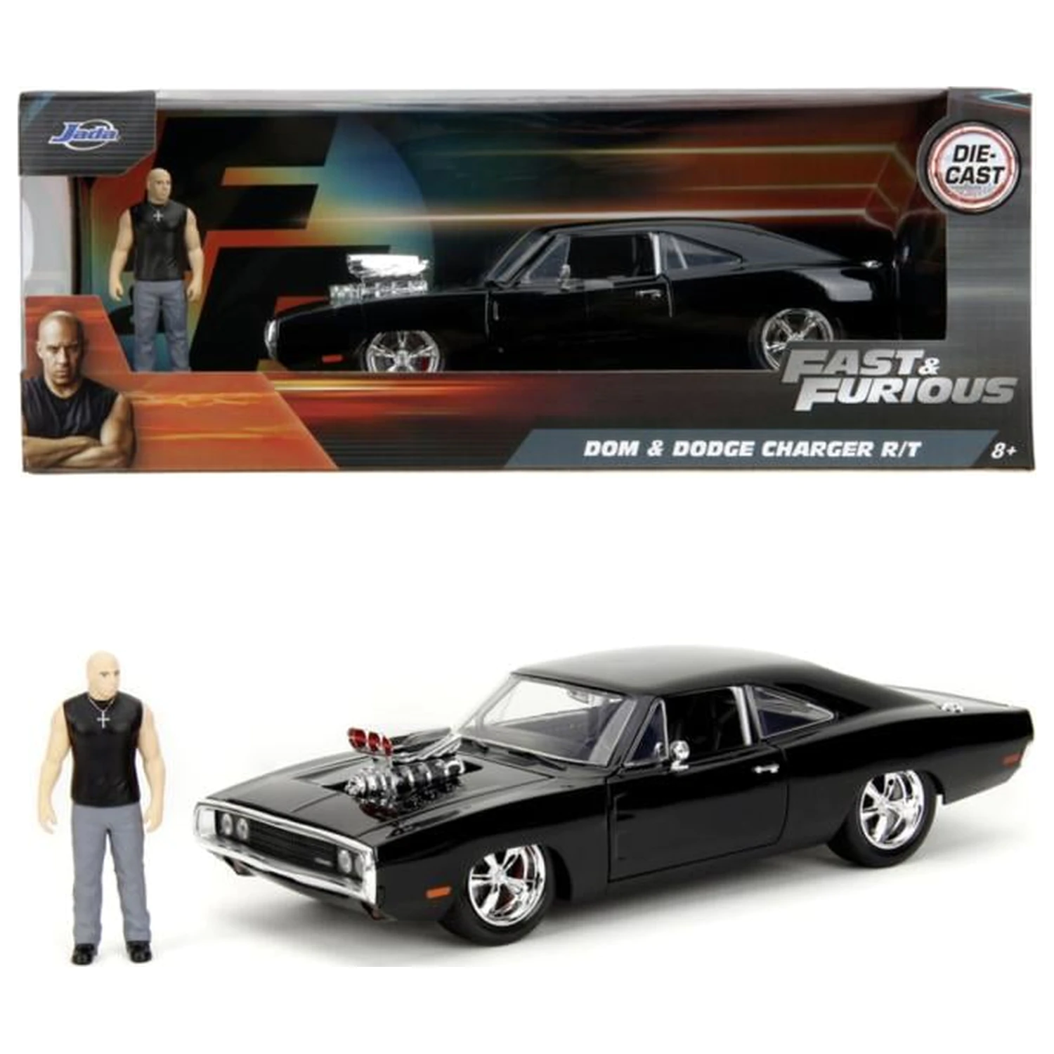 Fast & Furious 1970 Dodge Charger + figura 1:24 fotografija izdelka