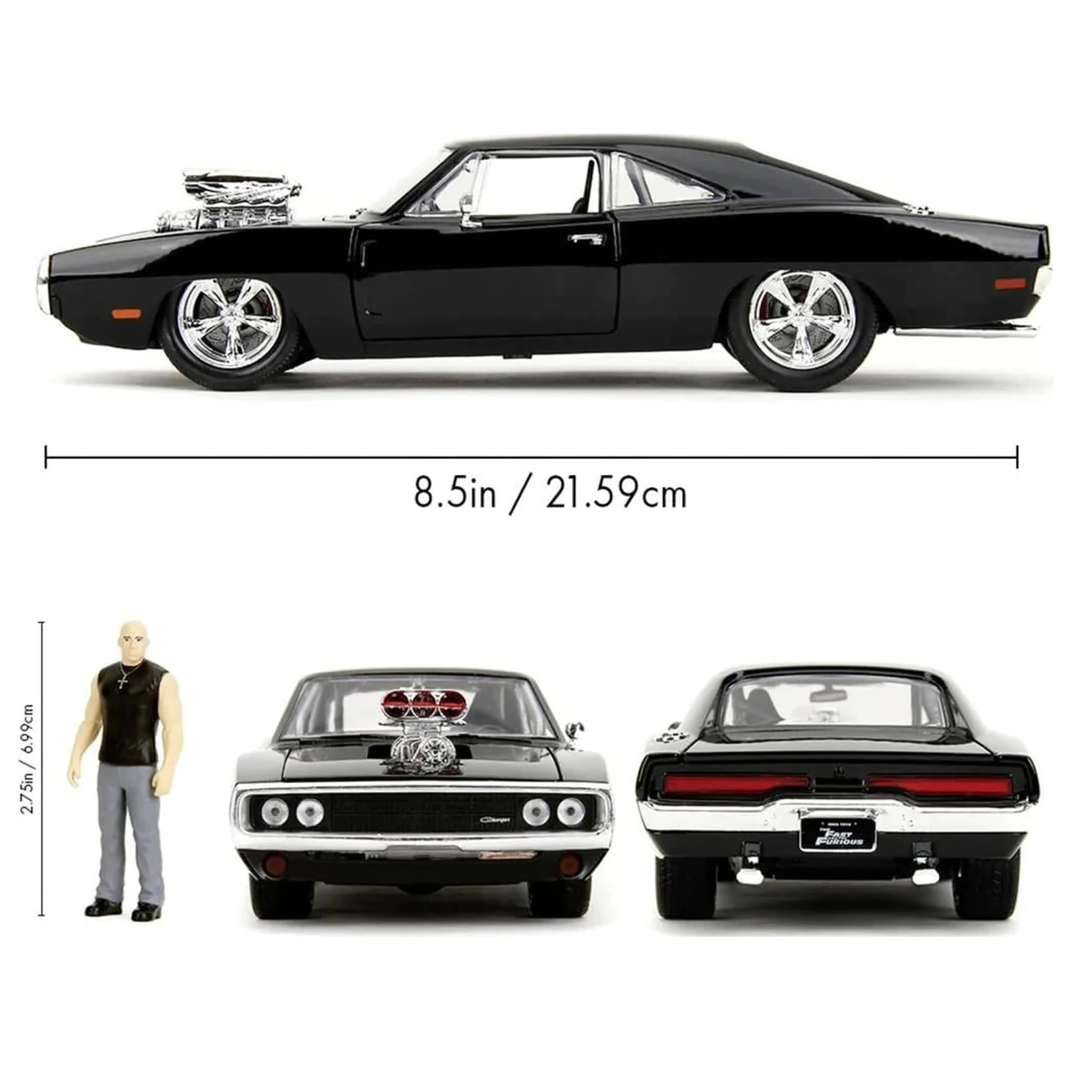 Fast & Furious 1970 Dodge Charger + figura 1:24 fotografija izdelka