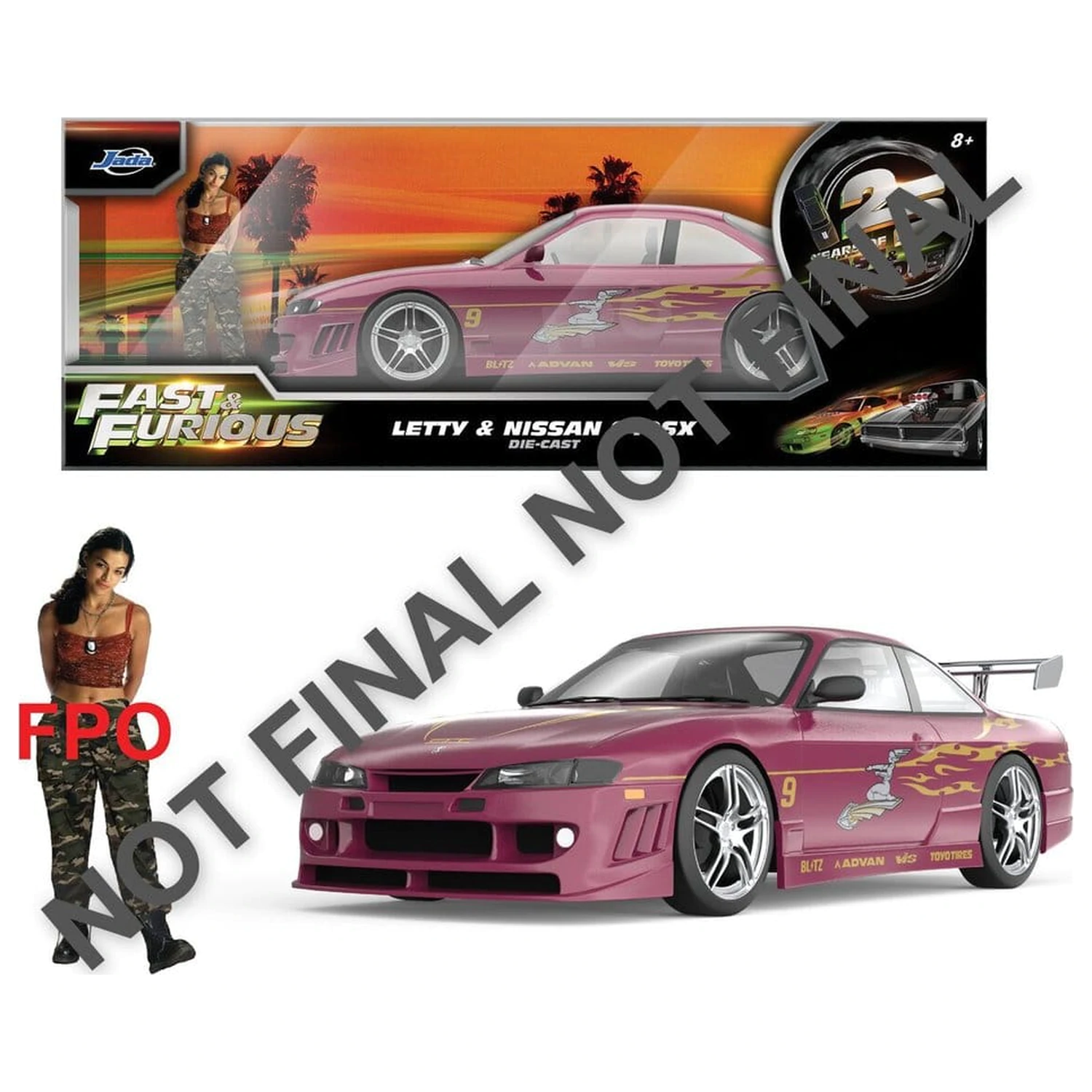 Fast & Furious Diecast Model 1/24 1997 Nissan 240SX fotografija izdelka