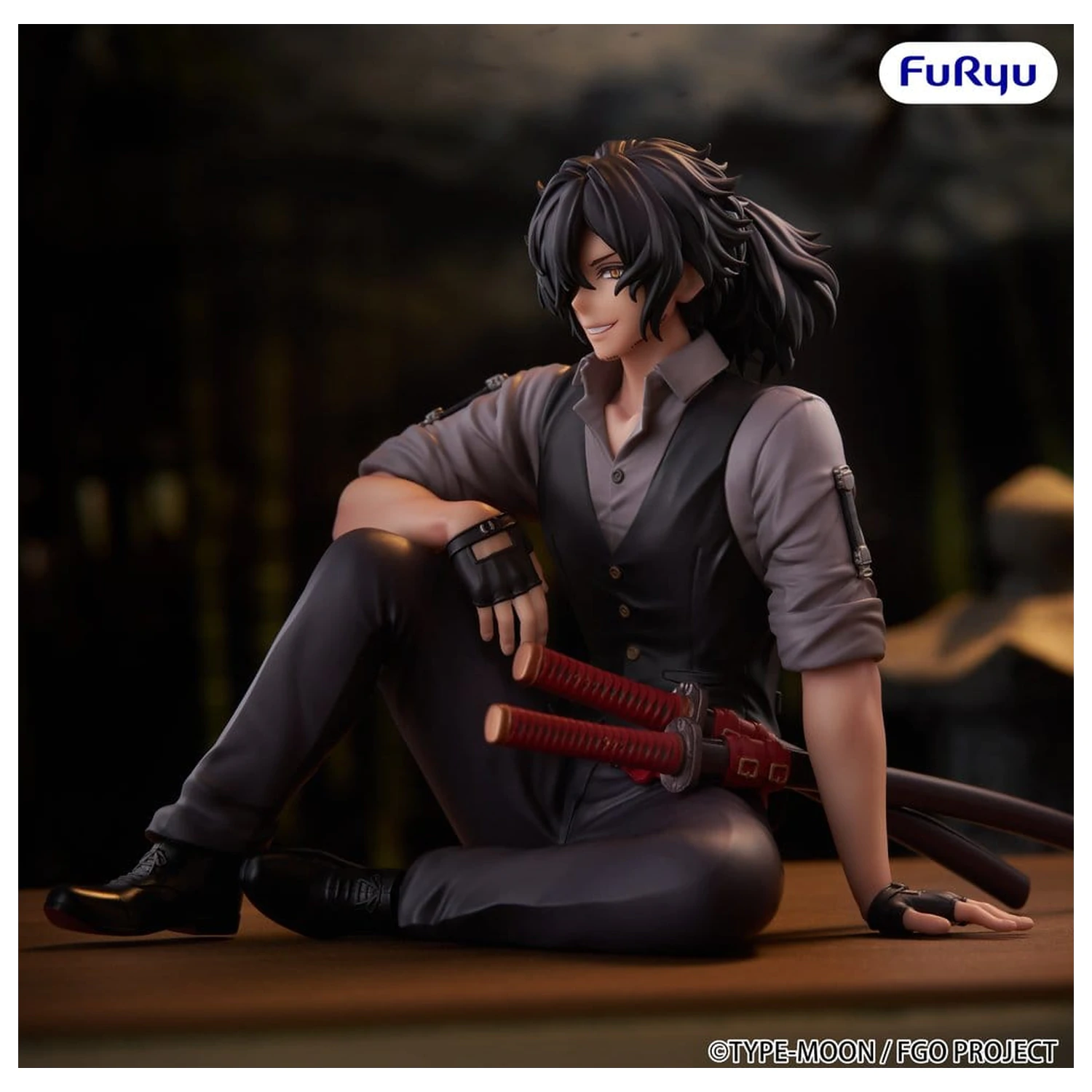Fate/Grand Order zamašek za rezance PVC figura Assassin Izou Okada Awesome Dapper Suit 9 cm fotografija izdelka
