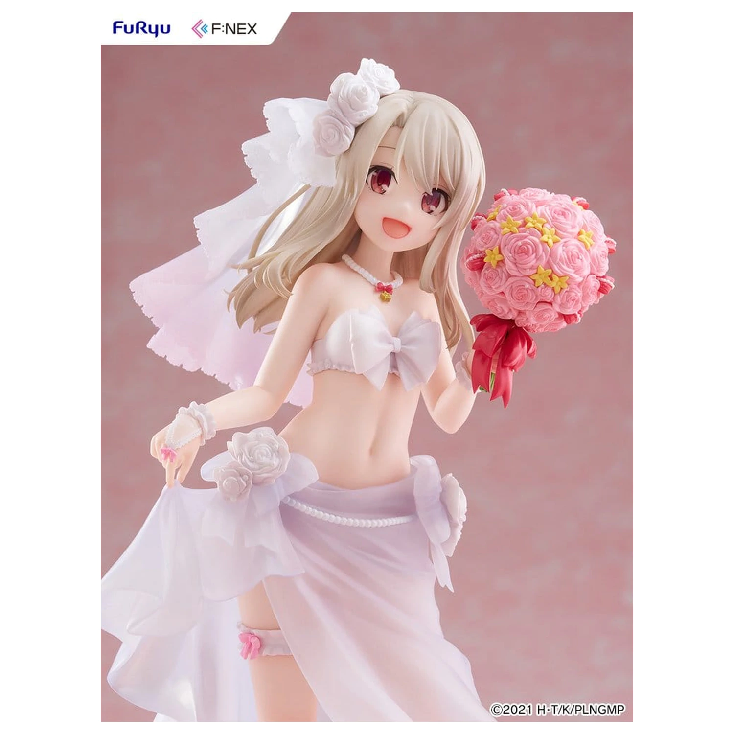 Fate/kaleid liner Prisma Illya: Licht - The Nameless Girl F:NEX PVC figura 1/7 Illyasviel von Einzbern Wedding Swimsuit Ver. 21 cm fotografija izdelka