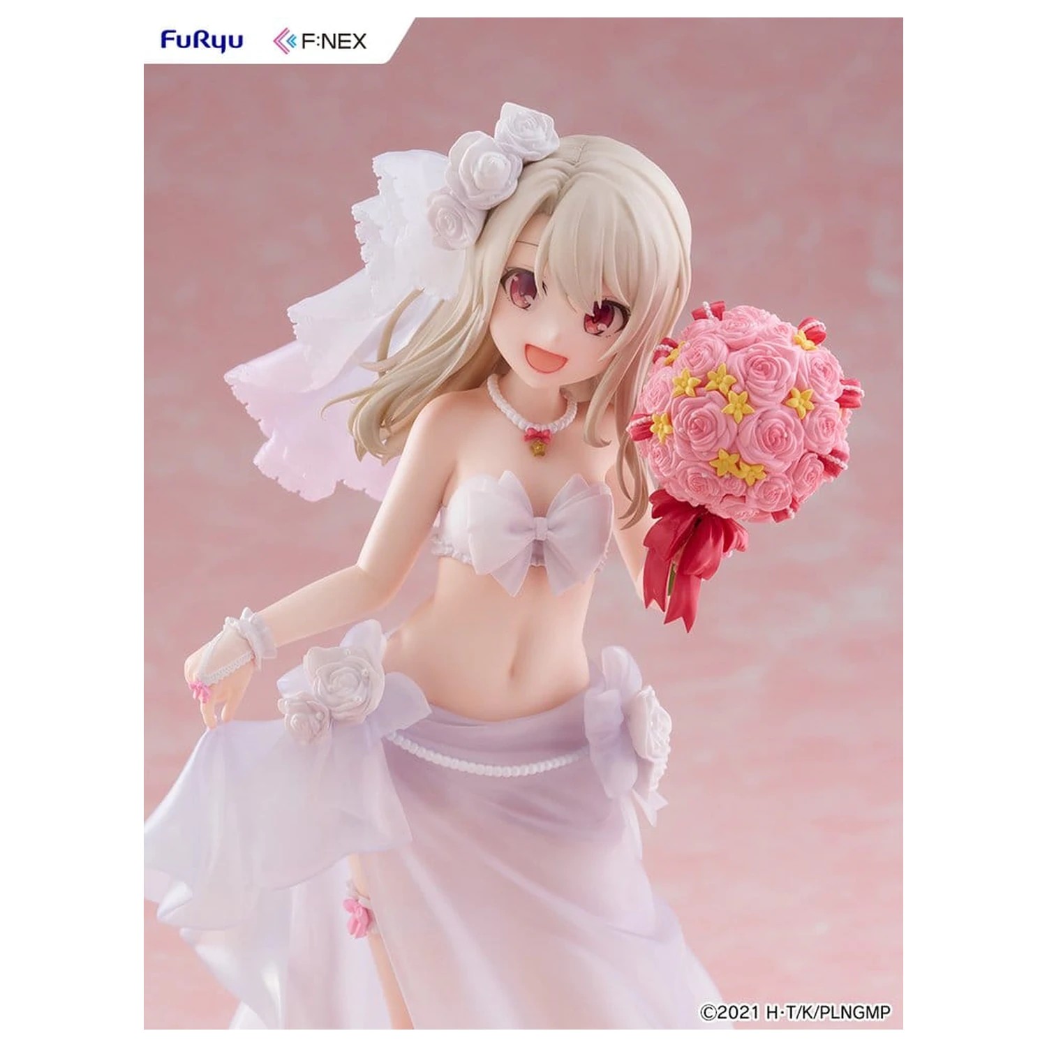 Fate/kaleid liner Prisma Illya: Licht - The Nameless Girl F:NEX PVC figura 1/7 Illyasviel von Einzbern Wedding Swimsuit Ver. 21 cm fotografija izdelka