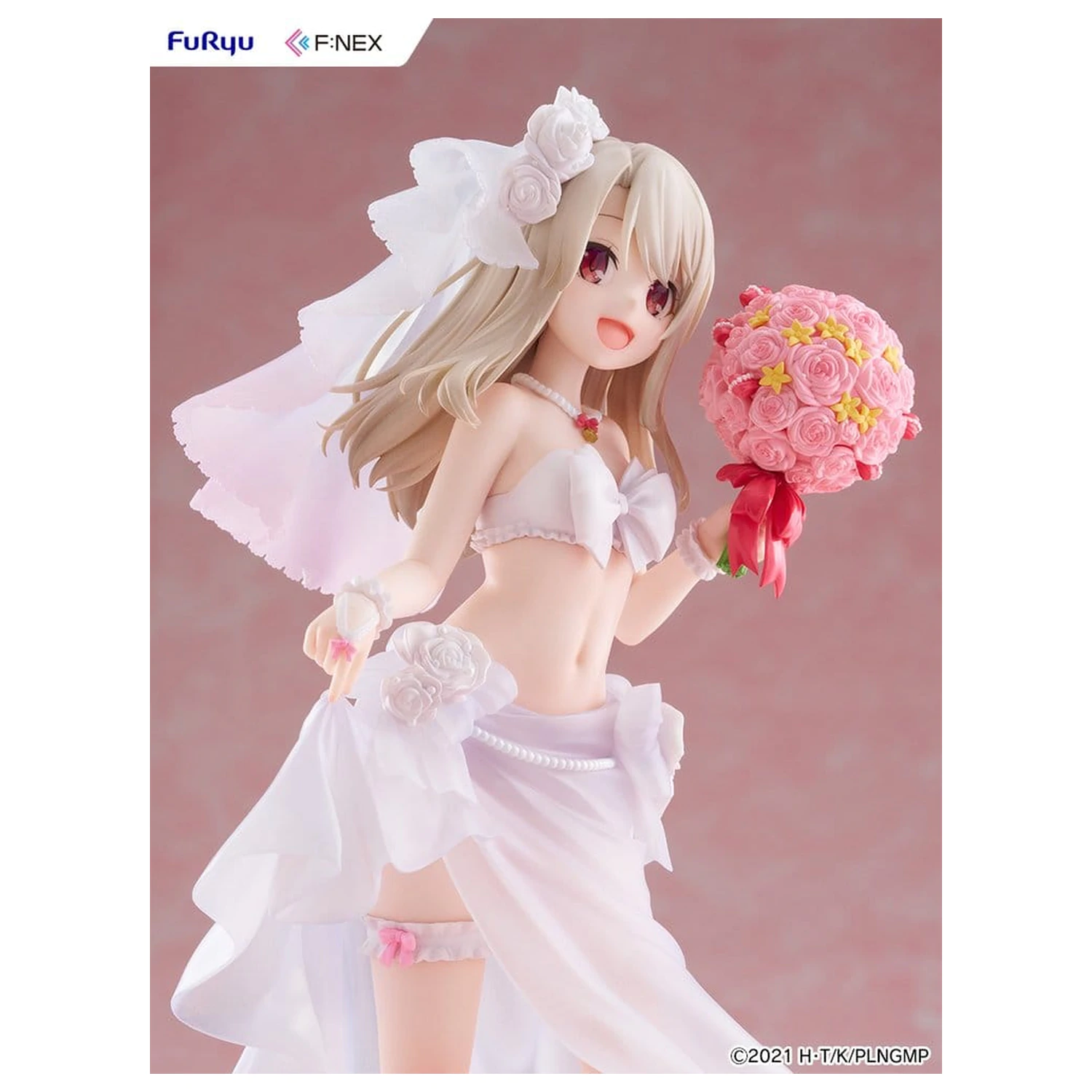 Fate/kaleid liner Prisma Illya: Licht - The Nameless Girl F:NEX PVC figura 1/7 Illyasviel von Einzbern Wedding Swimsuit Ver. 21 cm fotografija izdelka