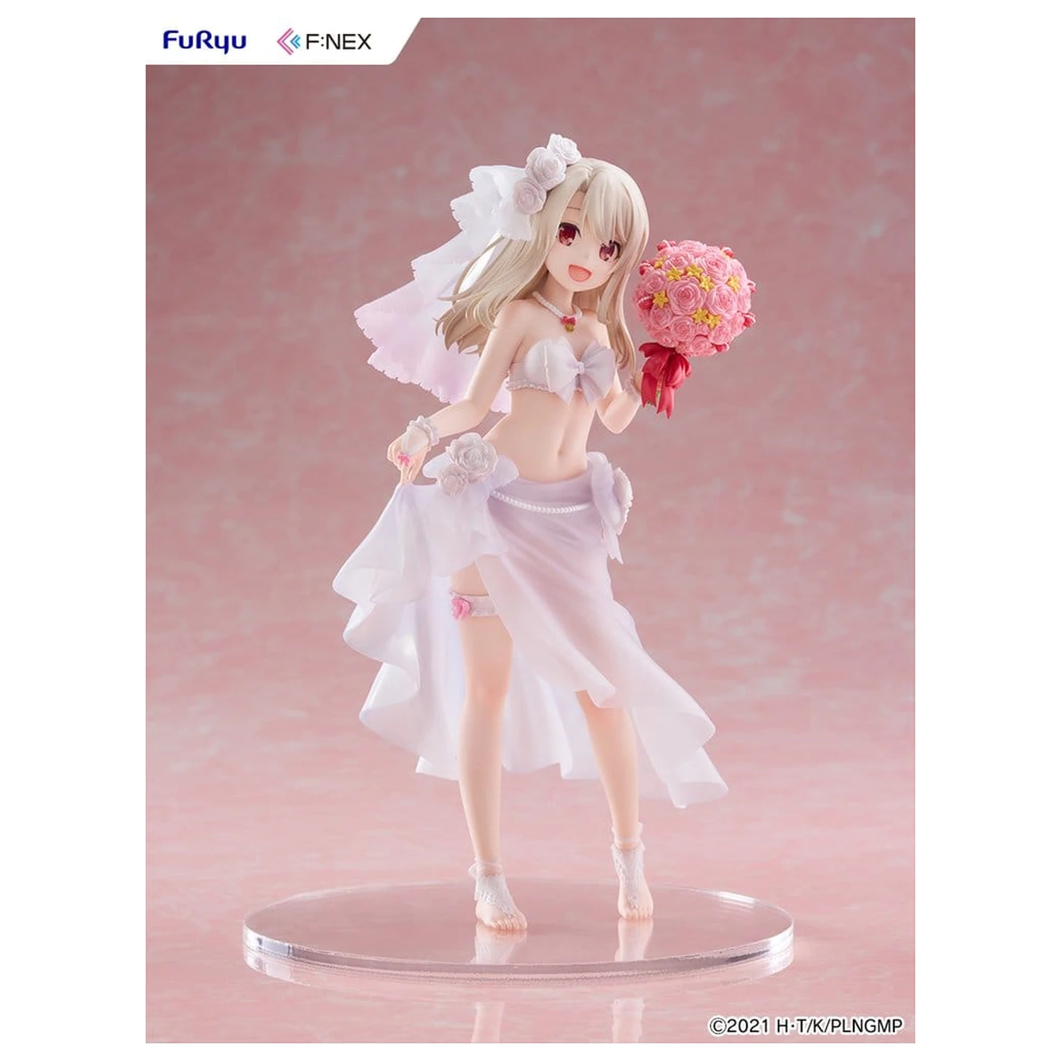 Fate/kaleid liner Prisma Illya: Licht - The Nameless Girl F:NEX PVC figura 1/7 Illyasviel von Einzbern Wedding Swimsuit Ver. 21 cm fotografija izdelka