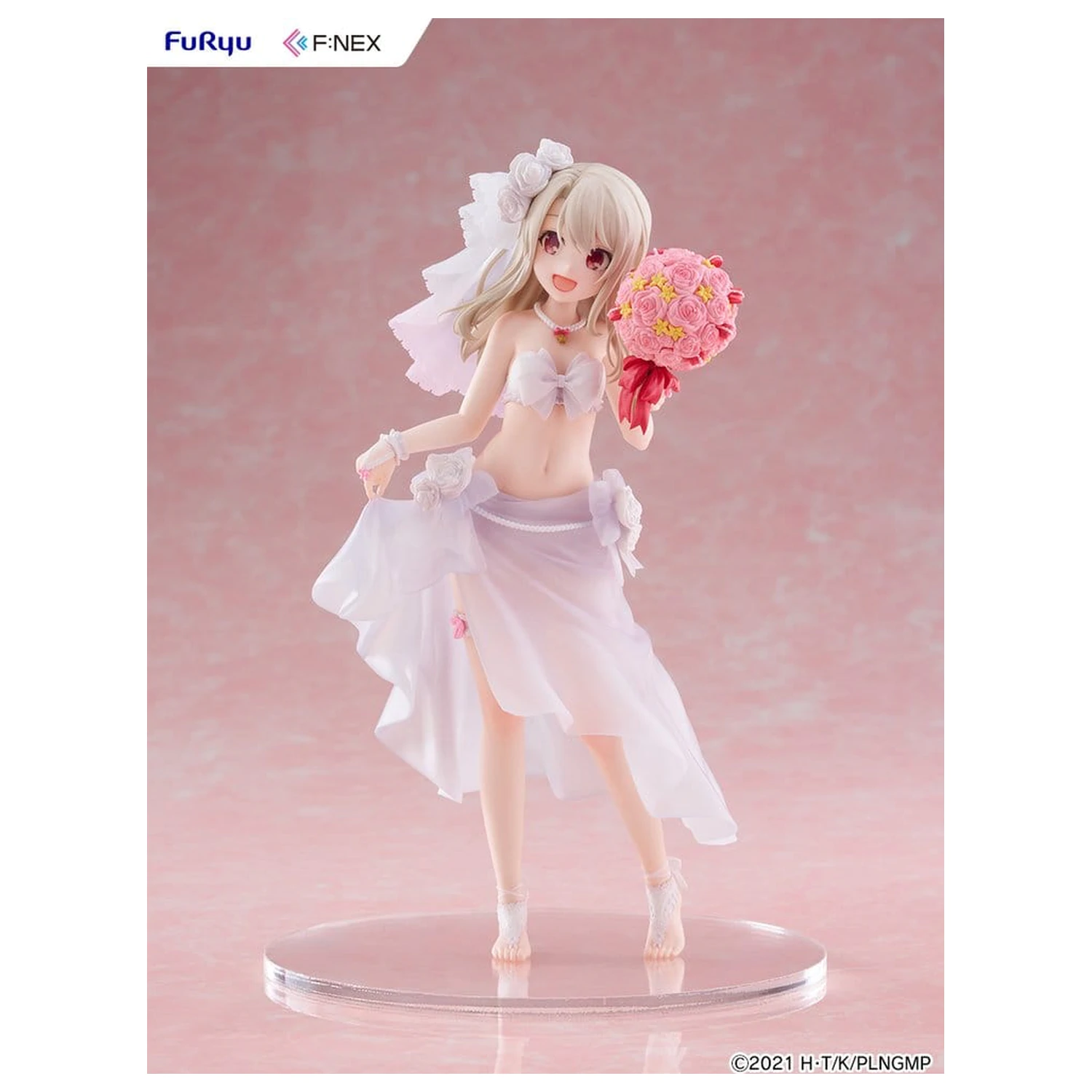 Fate/kaleid liner Prisma Illya: Licht - The Nameless Girl F:NEX PVC figura 1/7 Illyasviel von Einzbern Wedding Swimsuit Ver. 21 cm fotografija izdelka