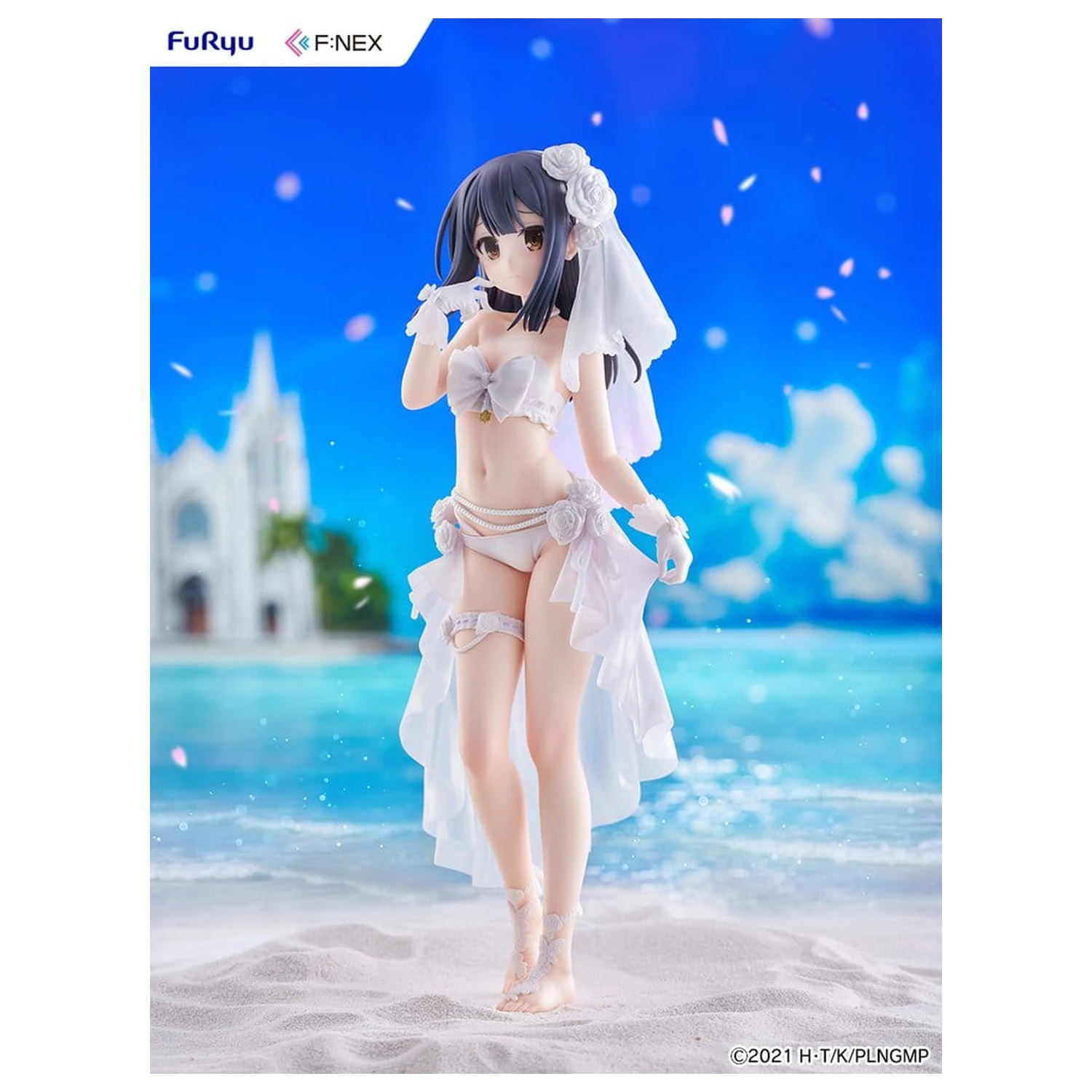 Fate/kaleid liner Prisma Illya: Licht - The Nameless Girl F:NEX PVC figura 1/7 Miyu Edelfelt Wedding Swimsuit Ver. 21 cm fotografija izdelka