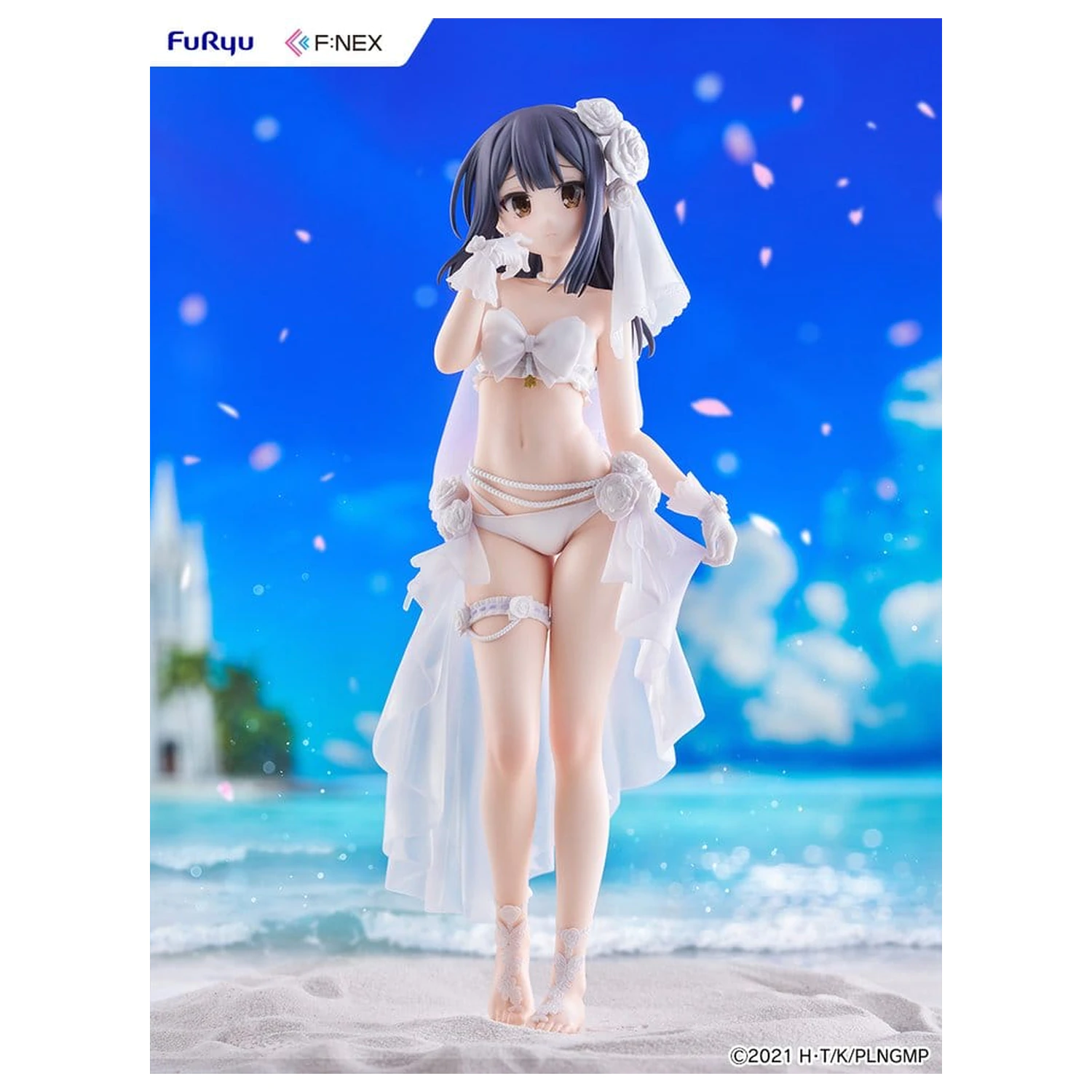 Fate/kaleid liner Prisma Illya: Licht - The Nameless Girl F:NEX PVC figura 1/7 Miyu Edelfelt Wedding Swimsuit Ver. 21 cm fotografija izdelka