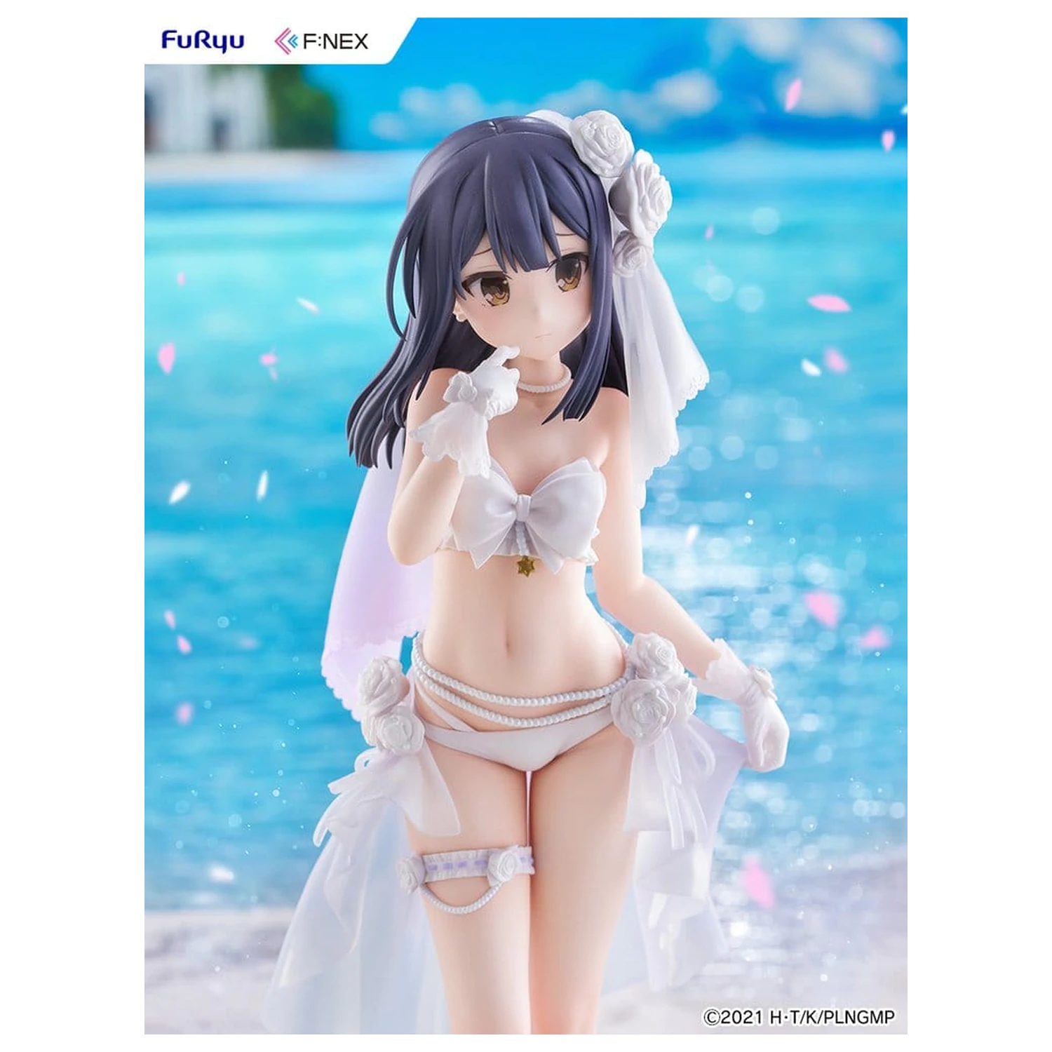 Fate/kaleid liner Prisma Illya: Licht - The Nameless Girl F:NEX PVC figura 1/7 Miyu Edelfelt Wedding Swimsuit Ver. 21 cm fotografija izdelka