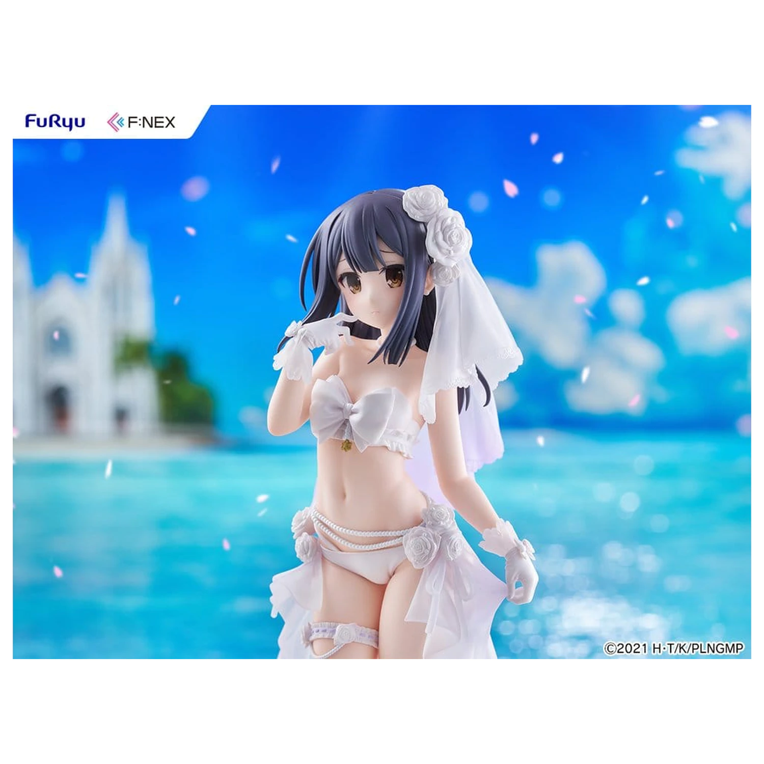 Fate/kaleid liner Prisma Illya: Licht - The Nameless Girl F:NEX PVC figura 1/7 Miyu Edelfelt Wedding Swimsuit Ver. 21 cm fotografija izdelka