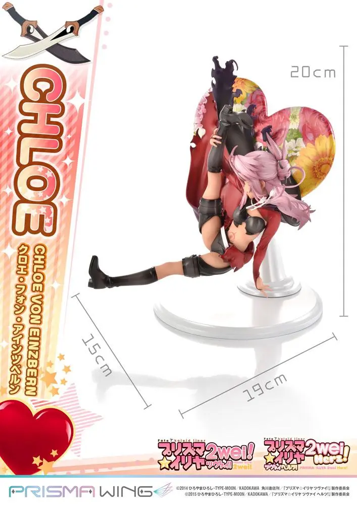 Fate/kaleid liner Prisma Illya Prisma Wing PVC Kip 1/7 Chloe von Einzbern 20 cm fotografija izdelka