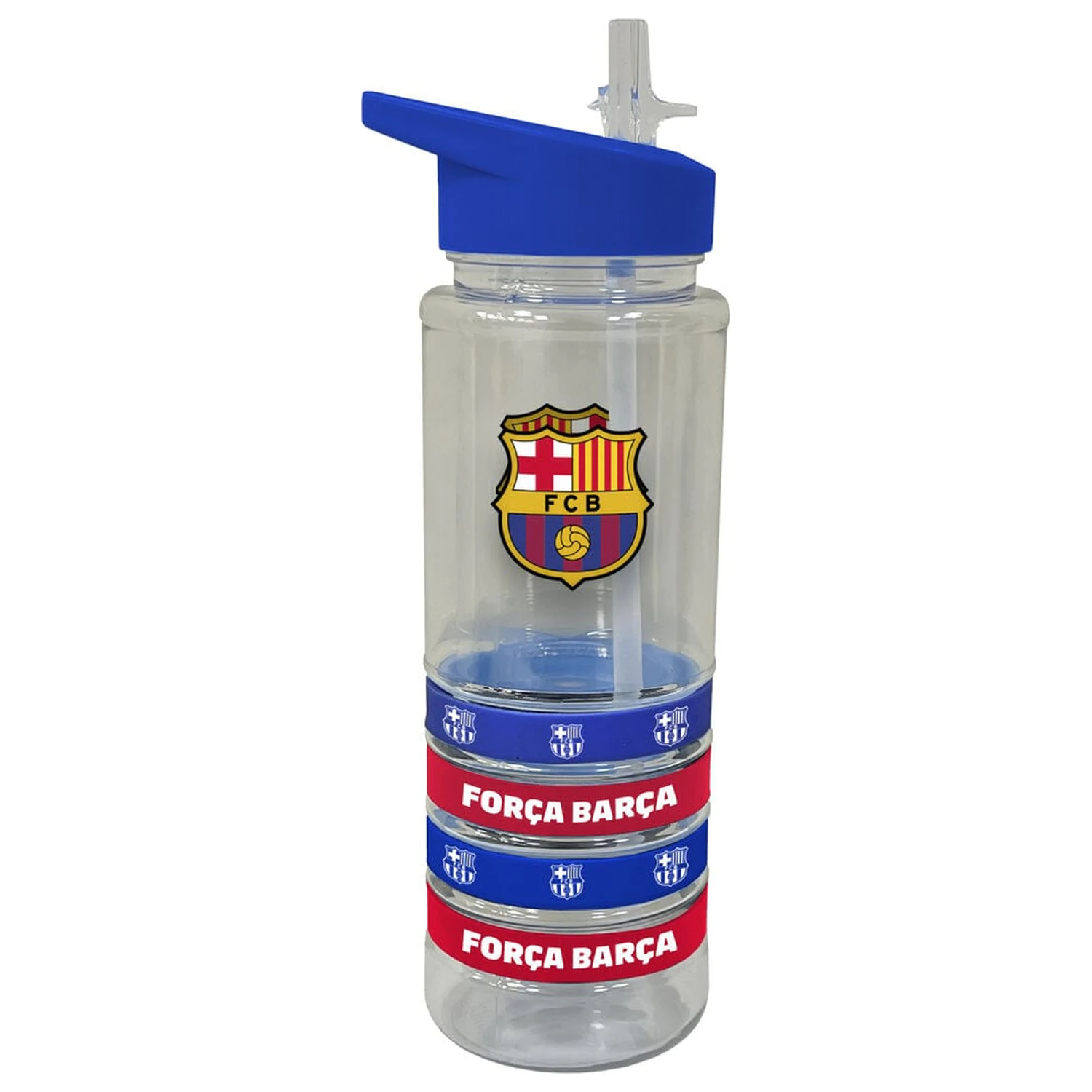 FC Barcelona steklenica 4 silikonske zapestnice 700ml fotografija izdelka