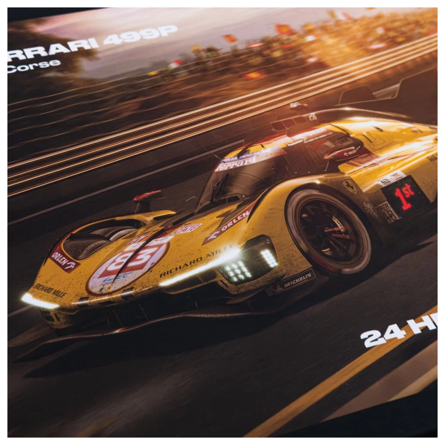 Ferrari AF Corse Sestavljanka 499P 24 Heures du Mans 2025 Winner (1000 kosov) 48 x 68 cm fotografija izdelka