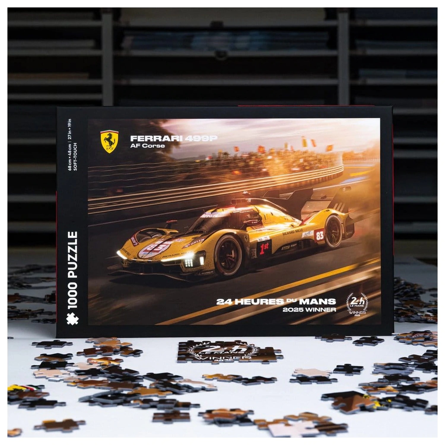 Ferrari AF Corse Sestavljanka 499P 24 Heures du Mans 2025 Winner (1000 kosov) 48 x 68 cm fotografija izdelka