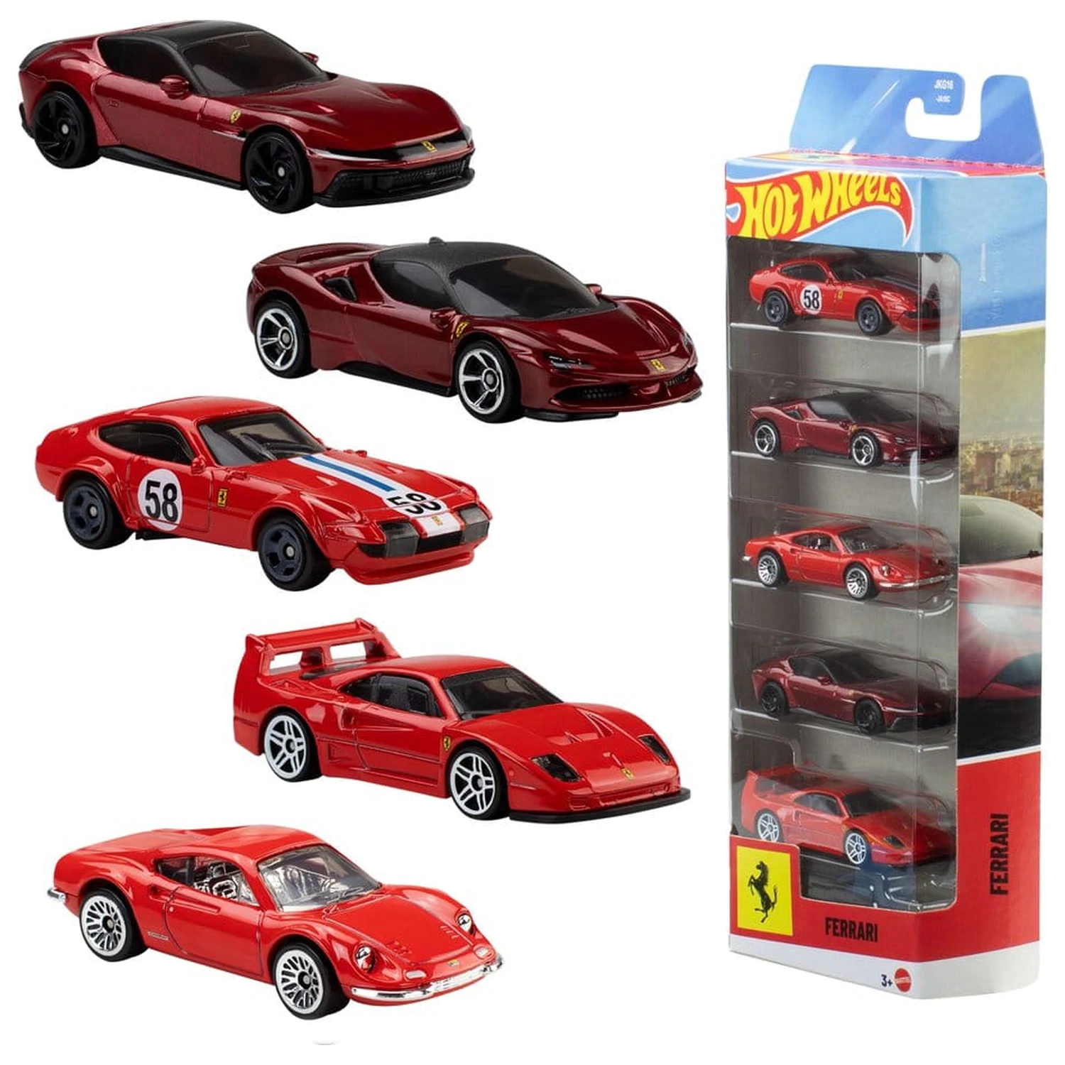 Ferrari Hot Wheels Die-Cast Vozilo 5-paket 1/64 fotografija izdelka