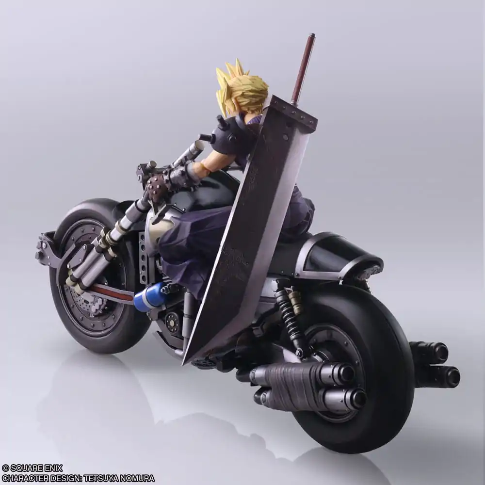 Final Fantasy VII Bring Arts akcijska figura in vozilo Cloud Strife & Hardy-Daytona 15 cm fotografija izdelka