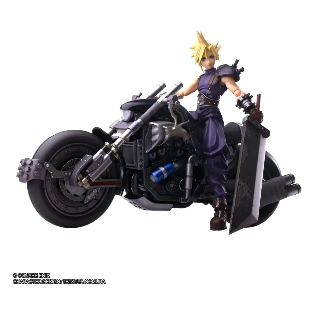 Final Fantasy VII Bring Arts akcijska figura in vozilo Cloud Strife & Hardy-Daytona 15 cm fotografija izdelka