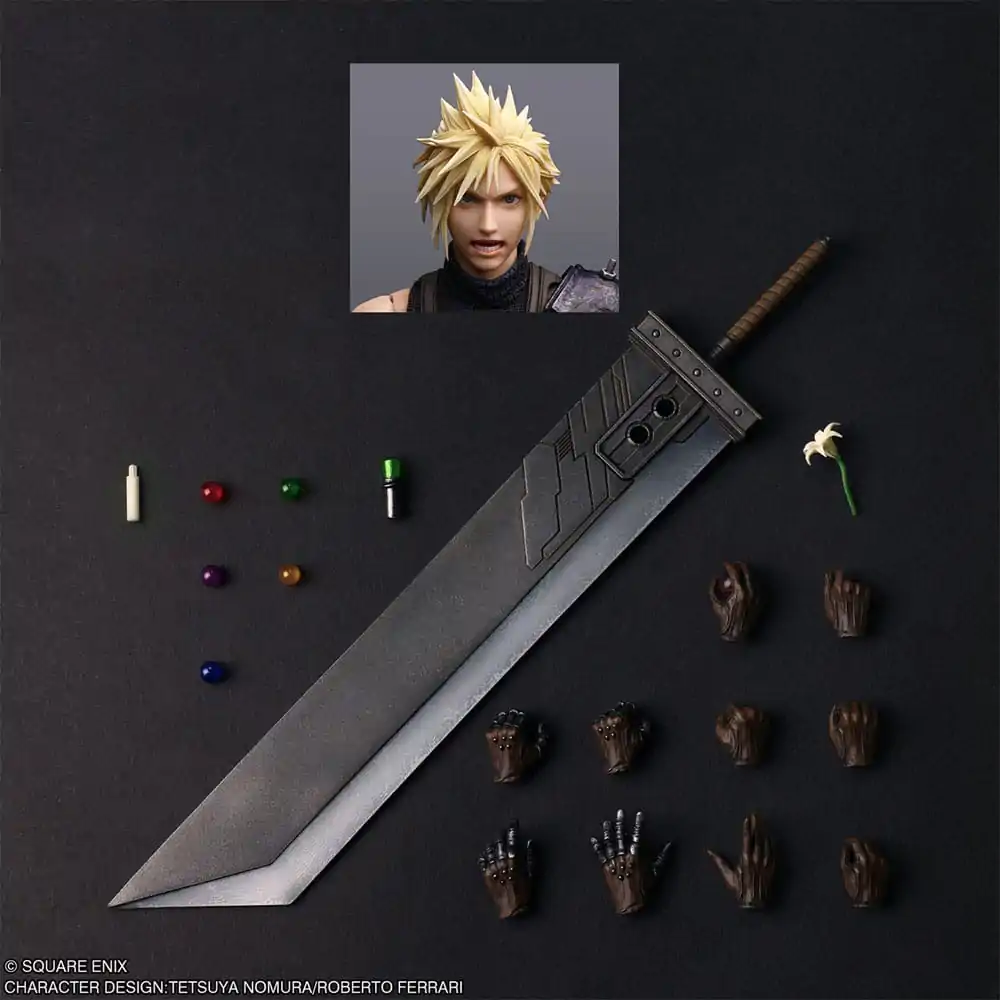 Final Fantasy VII Rebirth Play Arts Shin akcijska figura Cloud Strife 27 cm fotografija izdelka